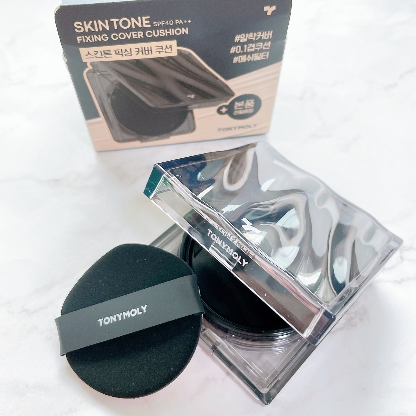 スキントーンフィクシングカバークッション/TONYMOLY/クッションファンデーションを使ったクチコミ(2枚目)