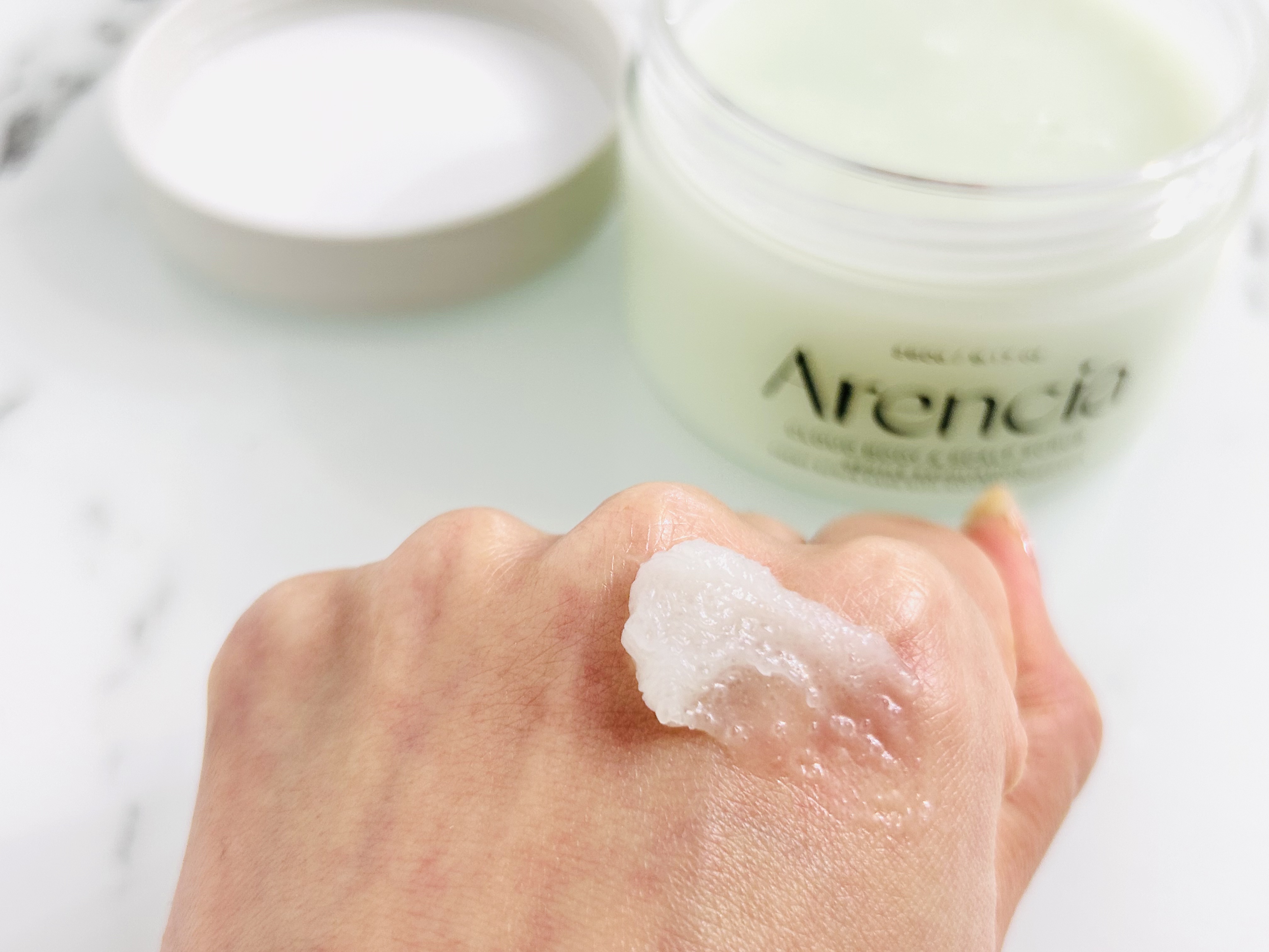 フレッシュクラウドスクラブ ゼラニウム&プリムローズ/アレンシア/ボディスクラブを使ったクチコミ（3枚目）