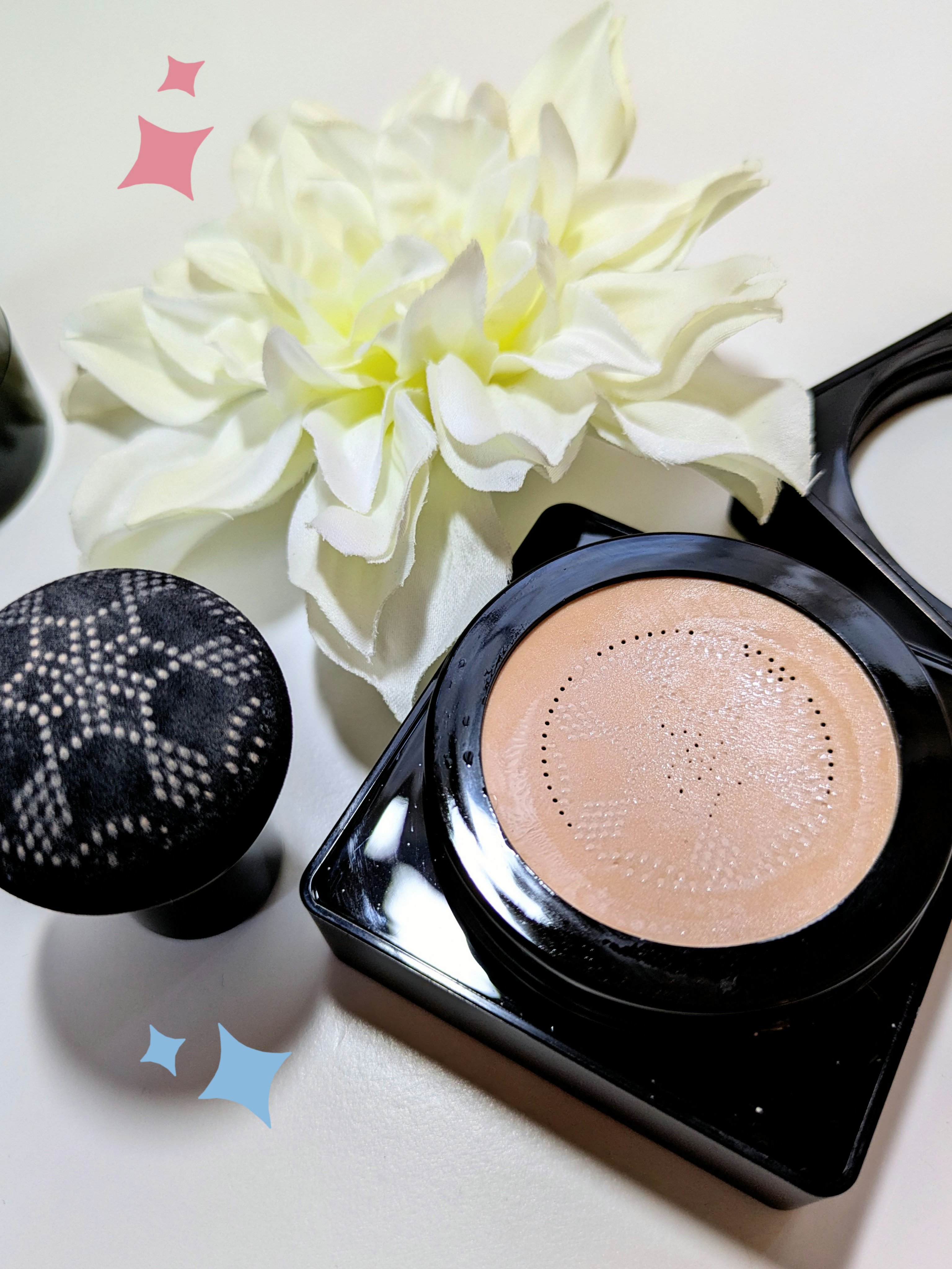 パールクリスタルファンデーション/LANFO/クッションファンデーションを使ったクチコミ（2枚目）