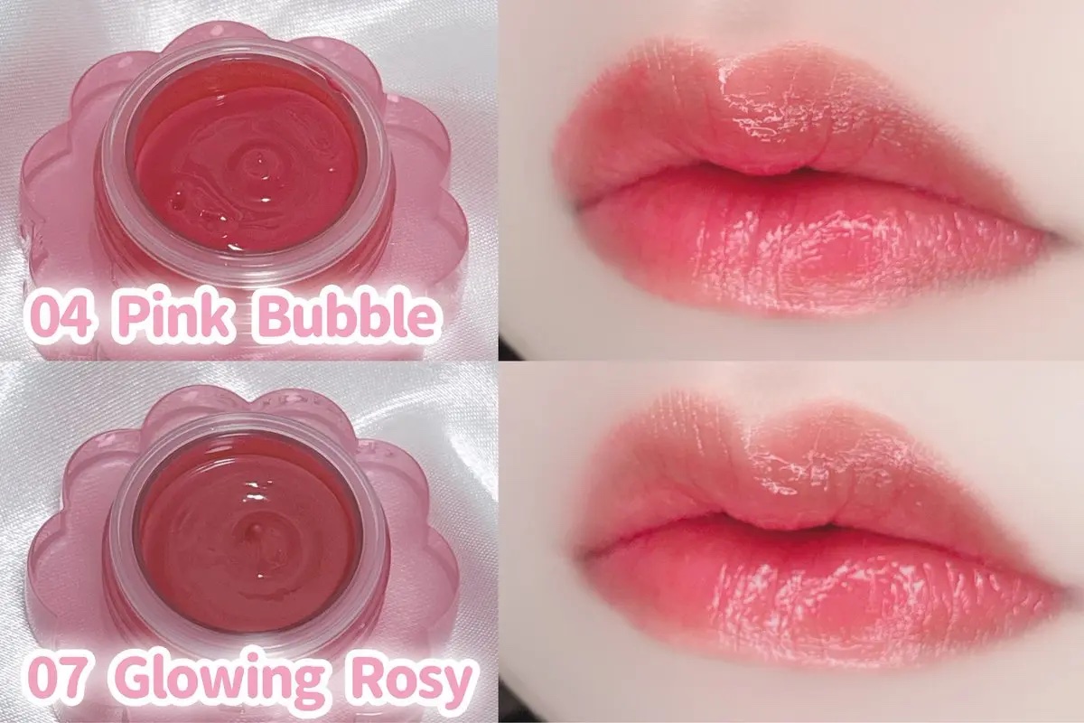 チューインググロウポット 04 ピンクバブル/dasique/口紅を使ったクチコミ（2枚目）
