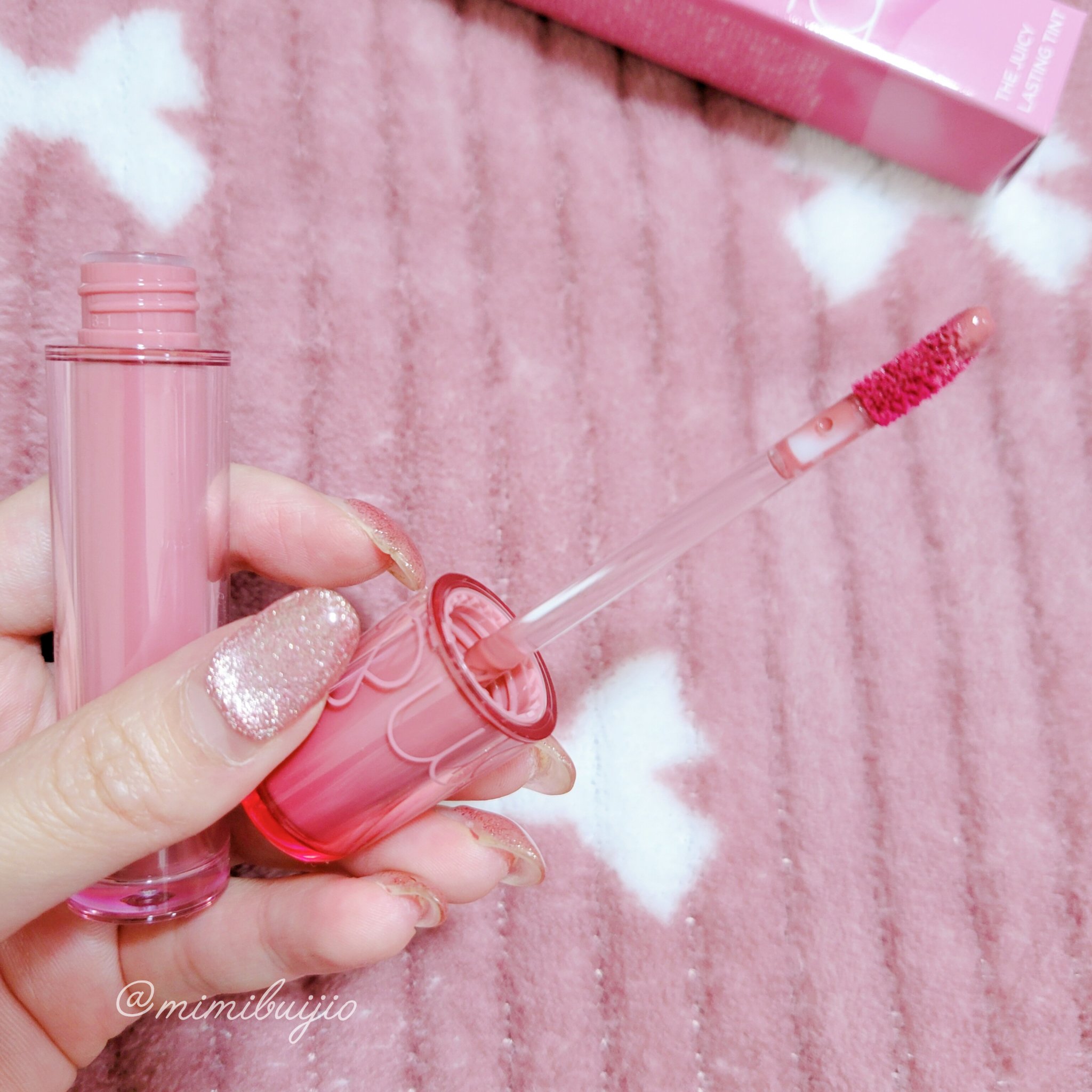 ザ ジューシーラスティングティント/rom&amp;nd/リップティントを使ったクチコミ（2枚目）