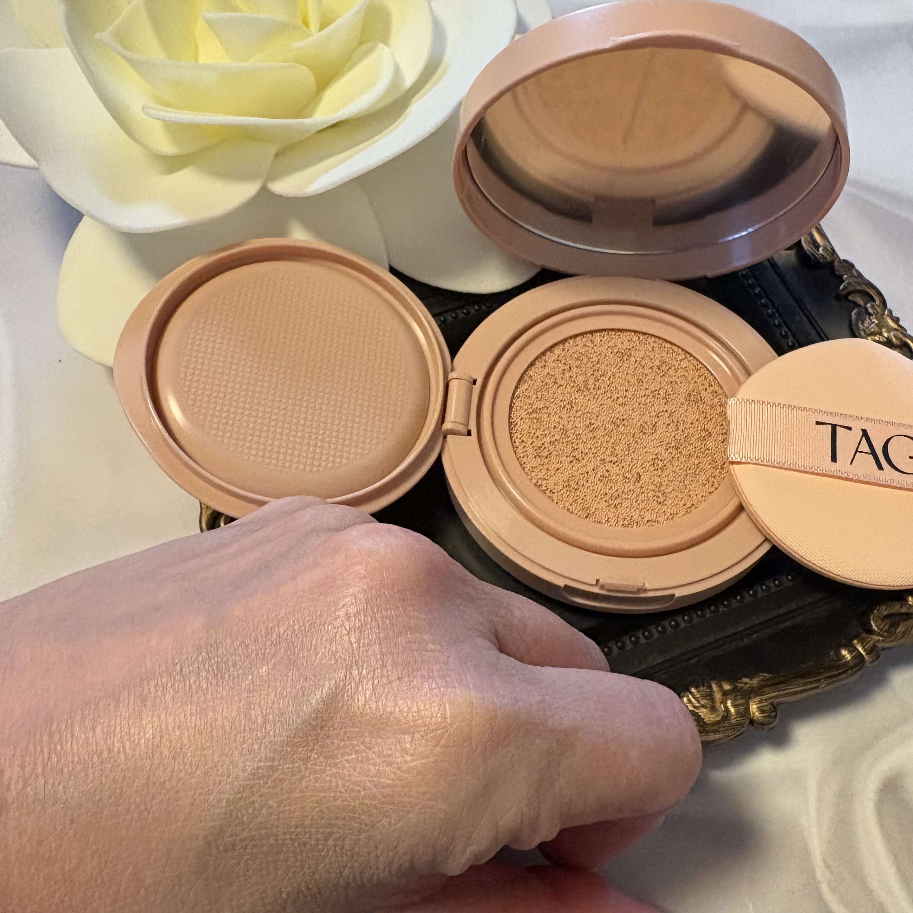 ベルベットカバークッション/TAG/クッションファンデーションを使ったクチコミ（3枚目）
