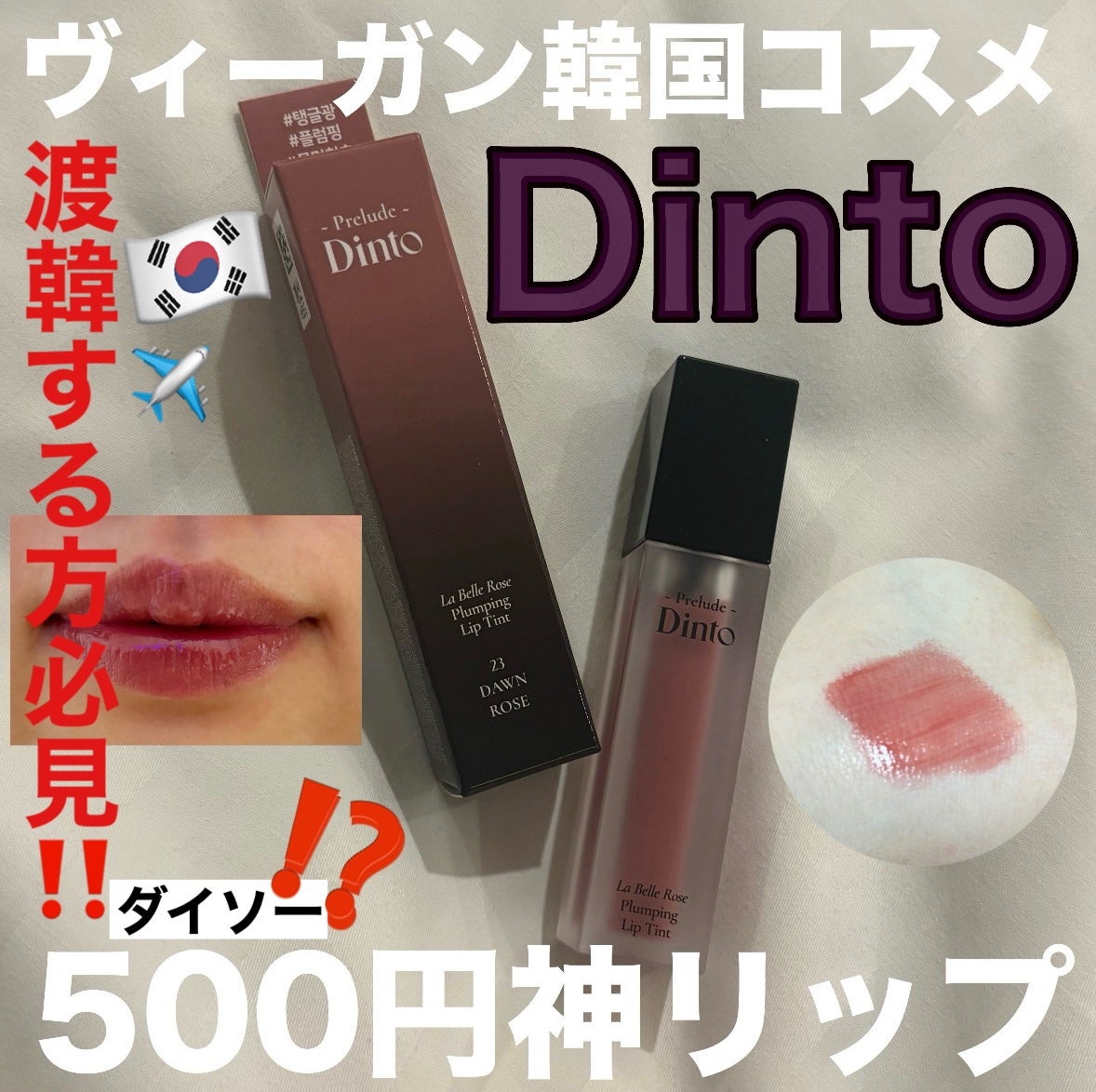 La Belle Rose Plumping Lip Tint/Dinto/口紅を使ったクチコミ(1枚目)