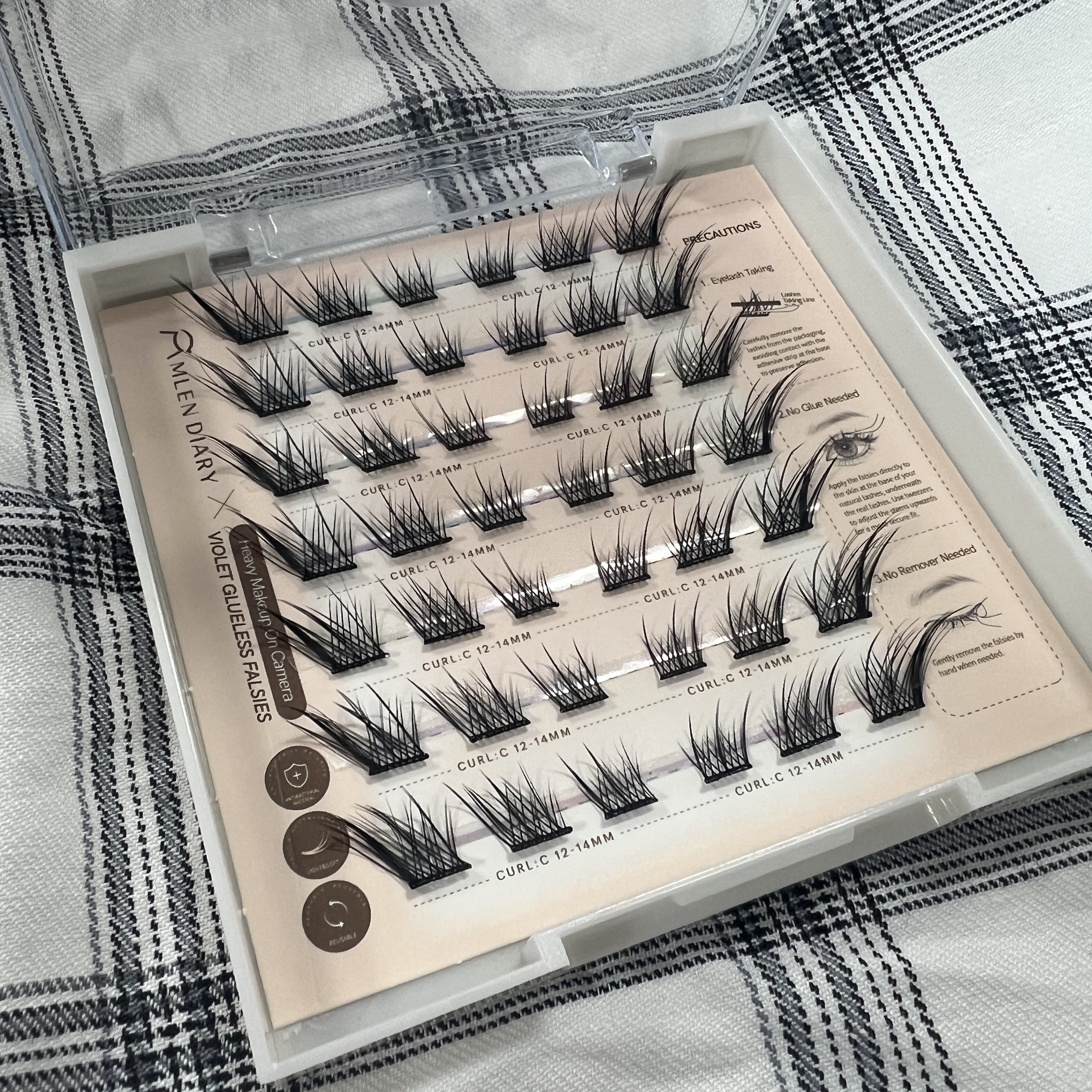 つけまつげ のり不要/MLEN DIARY/つけまつげを使ったクチコミ（2枚目）