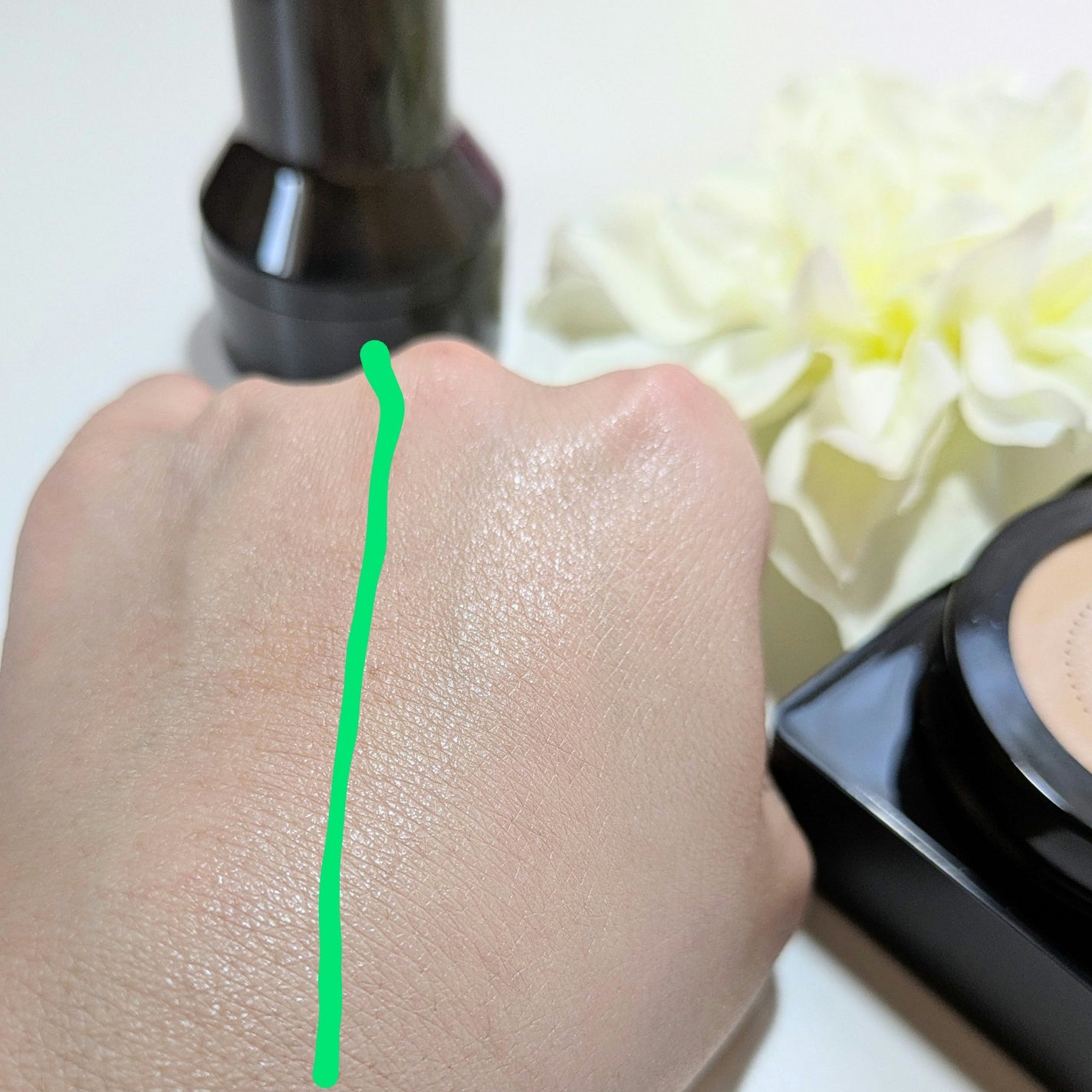 パールクリスタルファンデーション/LANFO/クッションファンデーションを使ったクチコミ(3枚目)