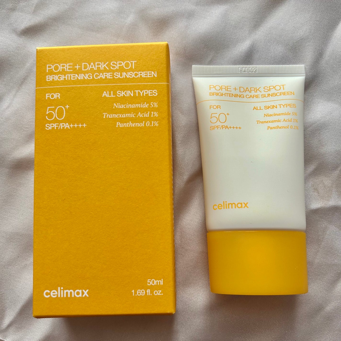 ポアブライトニングケアサンクリーム/celimax/日焼け止めクリームを使ったクチコミ(2枚目)
