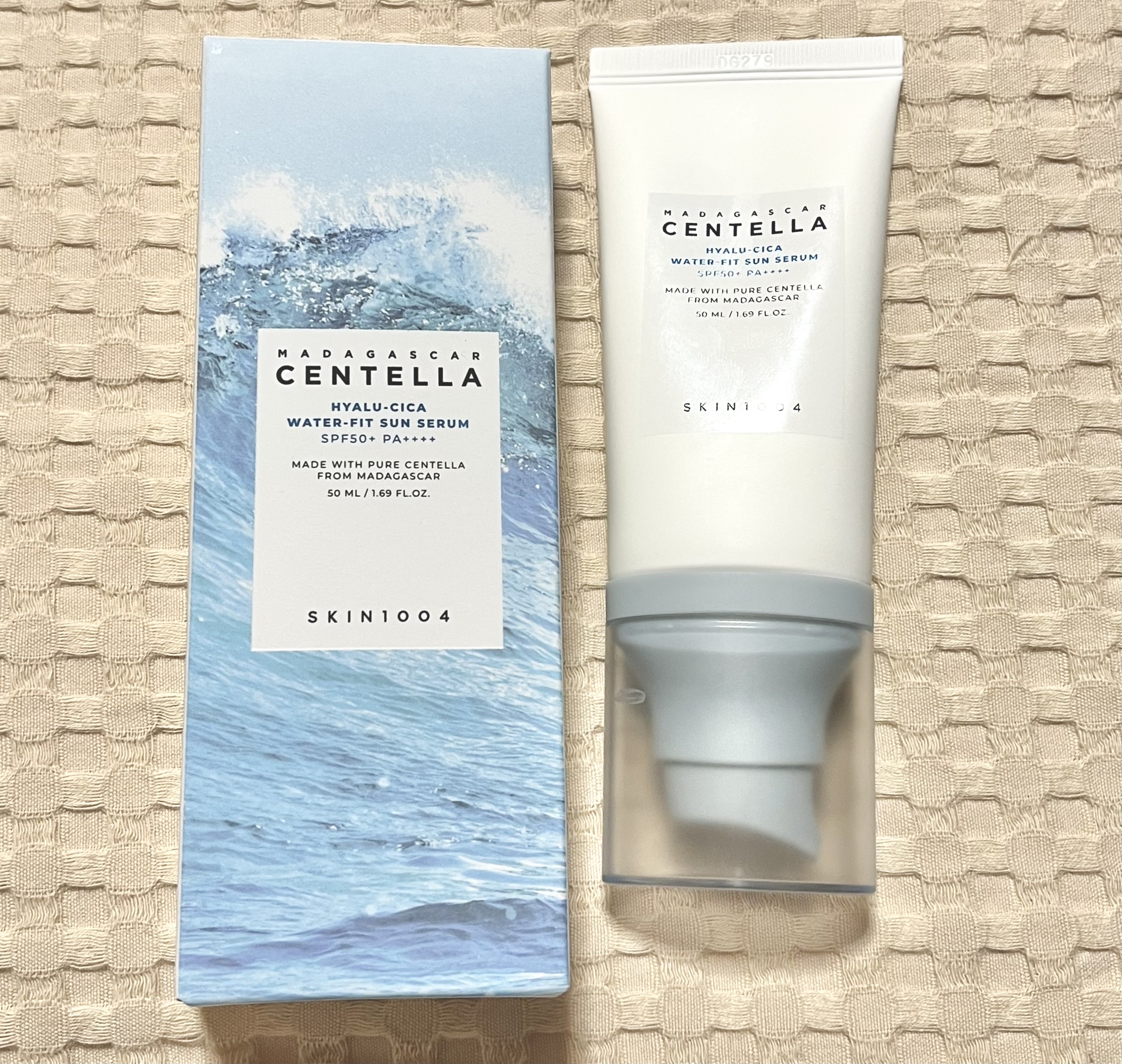 ヒアルーシカ ウォーターフィット サンセラム/SKIN1004/日焼け止めローションを使ったクチコミ（1枚目）