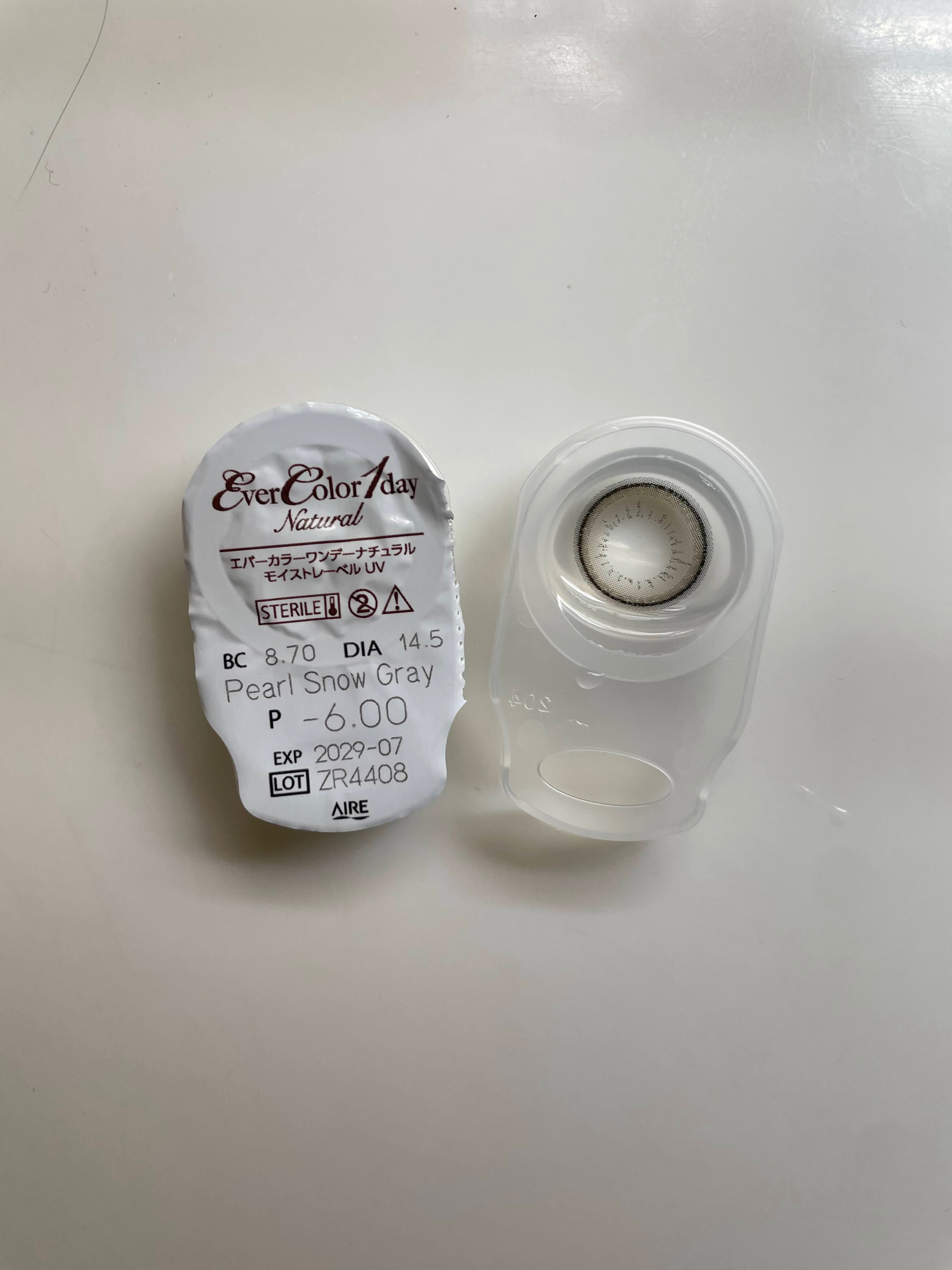 エバーカラーワンデー ナチュラル パールスノーグレー/エバーカラー/ワンデー（１DAY）カラコンを使ったクチコミ（1枚目）