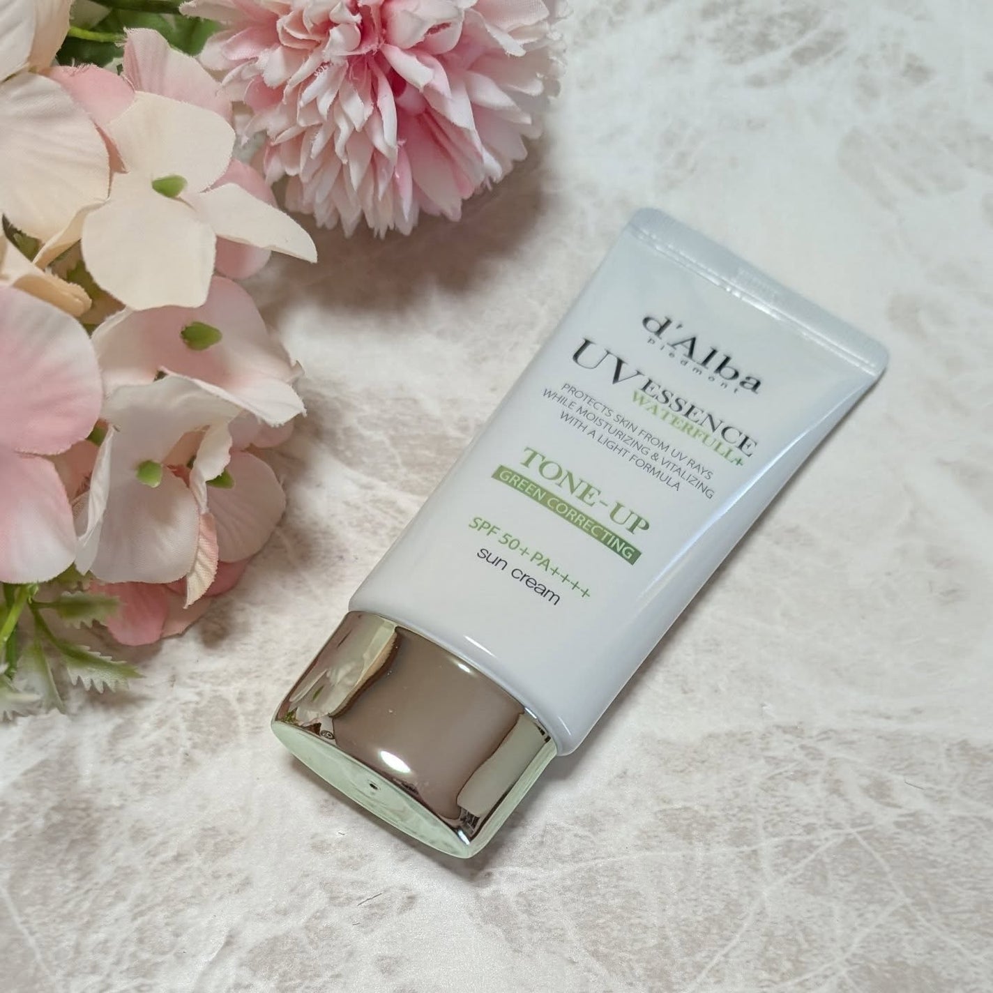 クリーンティーツリーリポソームトーンアップサンクリーム(グリーン)/ダルバ/日焼け止めクリームを使ったクチコミ(2枚目)