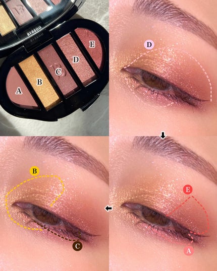 Eina on LIPS 「.#えいな毎日メイクBYREDOの#アイシャドウ5カラーズ週間..」(9枚目)