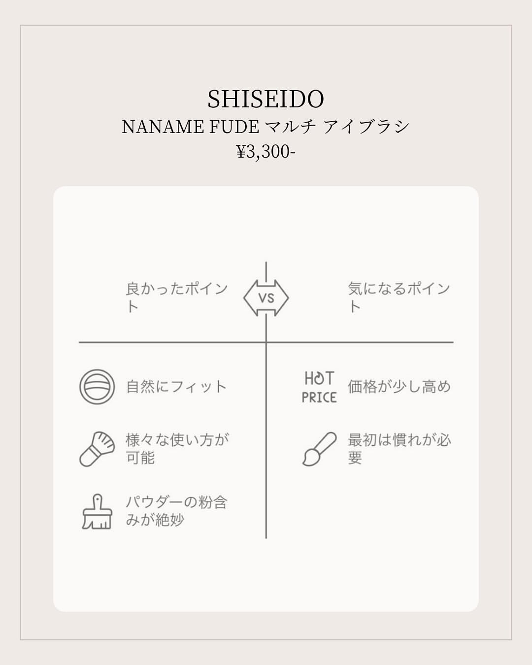 NANAME FUDE マルチ アイブラシ/SHISEIDO/メイクブラシを使ったクチコミ（2枚目）