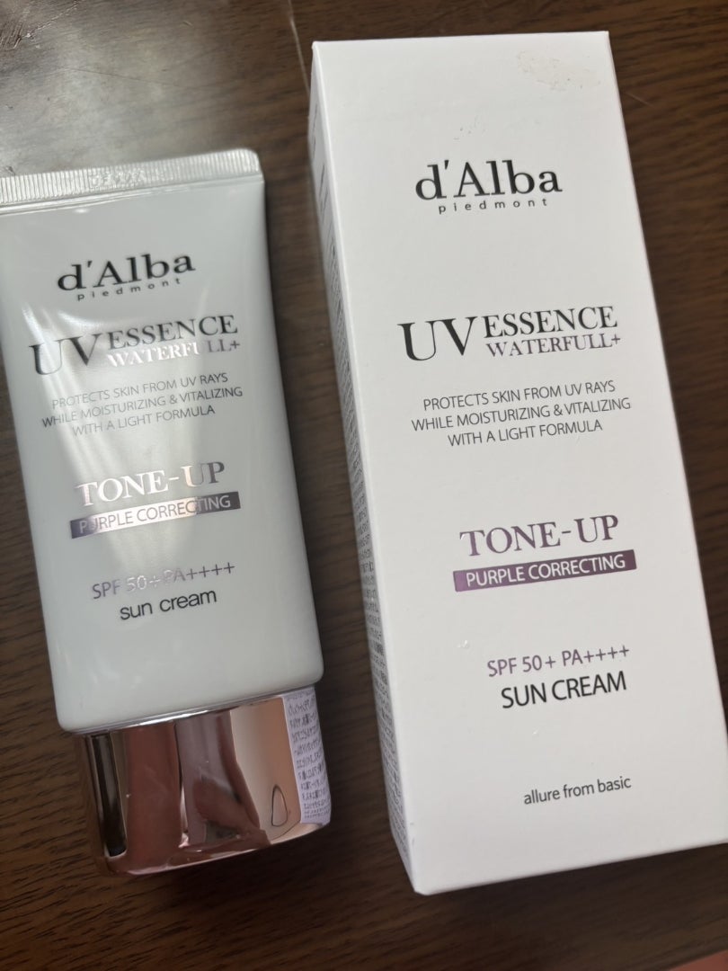 ダルバ ウォータフル トーンアップ サンクリーム(パープル)/ダルバ/日焼け止めクリームを使ったクチコミ（1枚目）