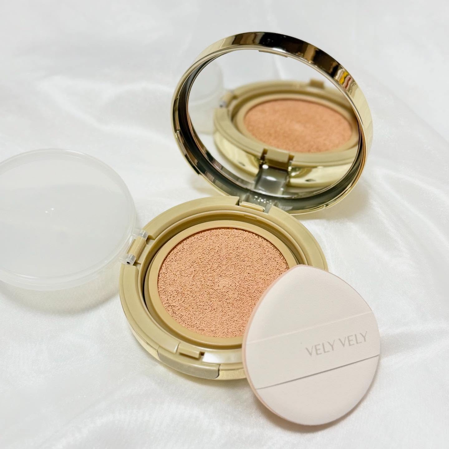 はちみつツヤ肌クッションファンデ/VELY VELY/クッションファンデーションを使ったクチコミ（2枚目）