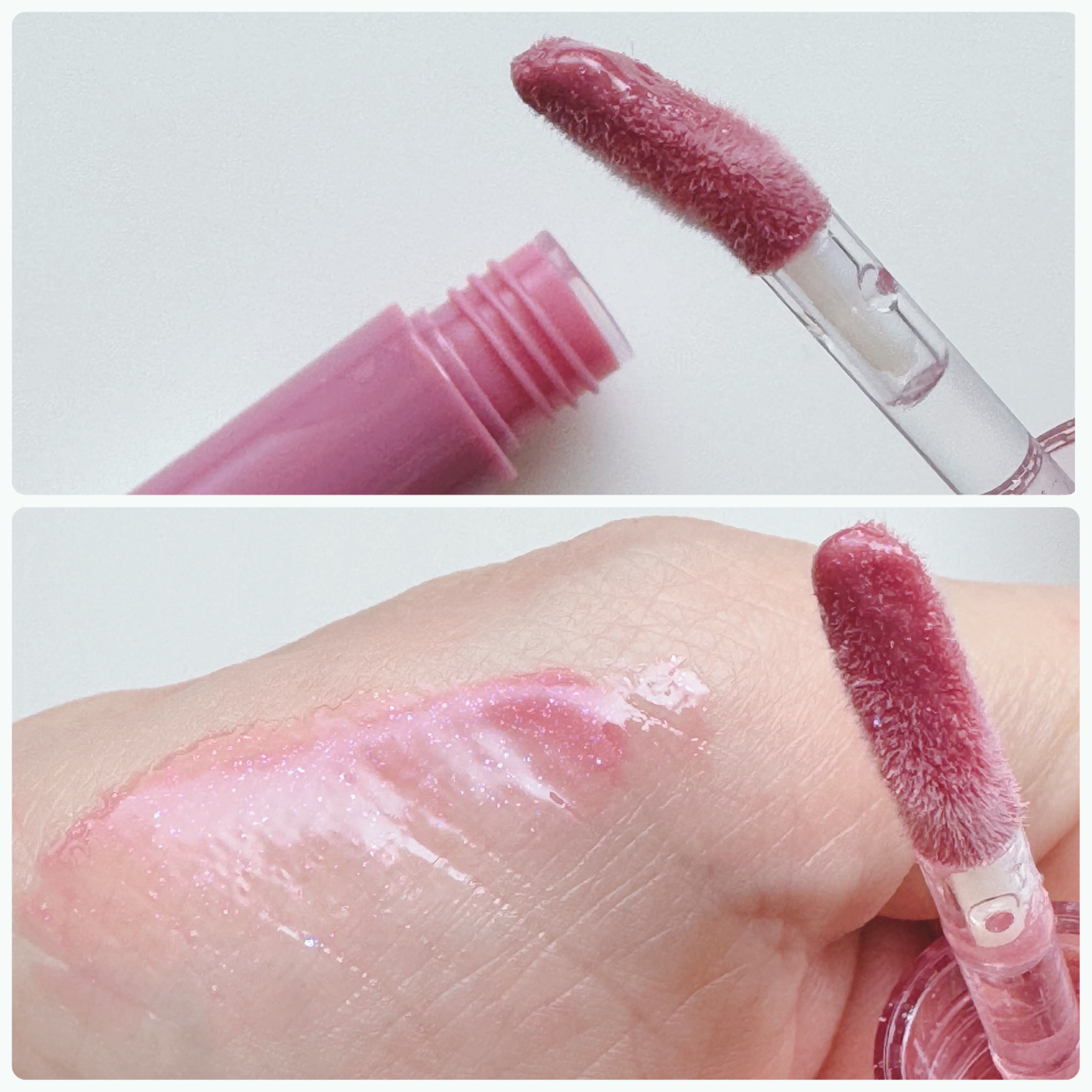 グラスティングカラーグロス/rom&nd/リップグロスを使ったクチコミ（2枚目）