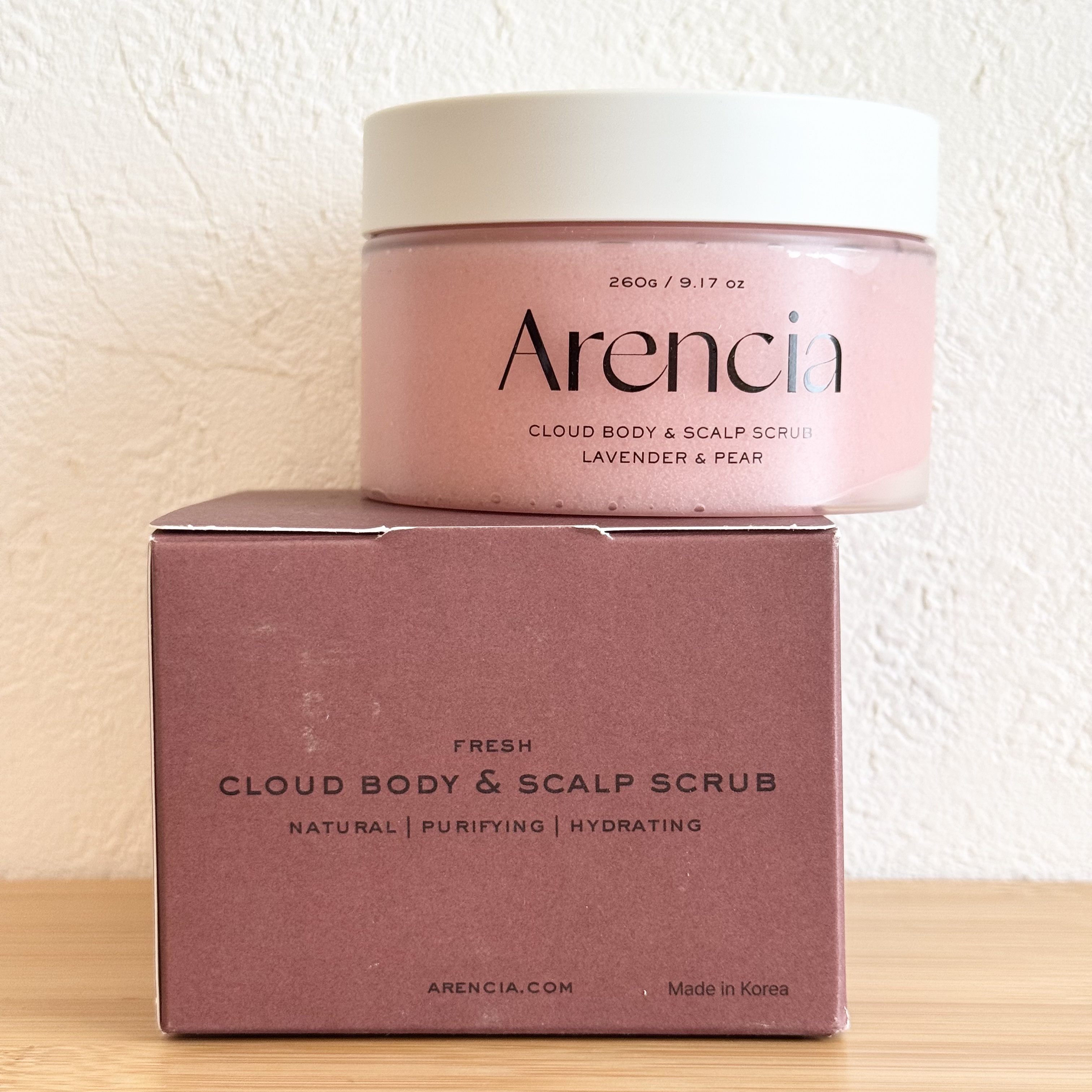 フレッシュクラウドスクラブ ラベンダー&ペア/アレンシア/ボディスクラブを使ったクチコミ（1枚目）