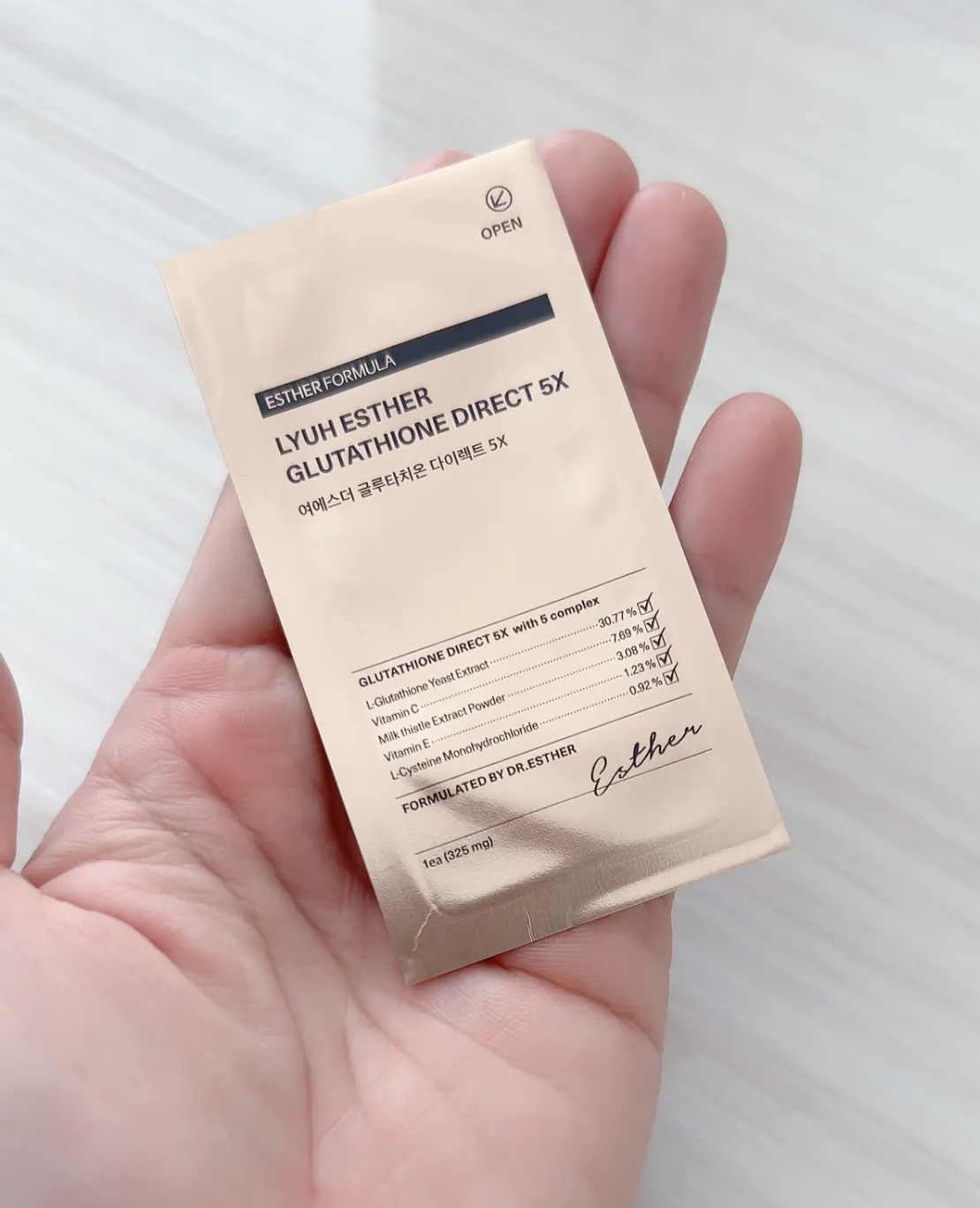 ヨエスターグルタチオンダイレクト５X/ESTHER FORMULA/美容サプリメントを使ったクチコミ（2枚目）