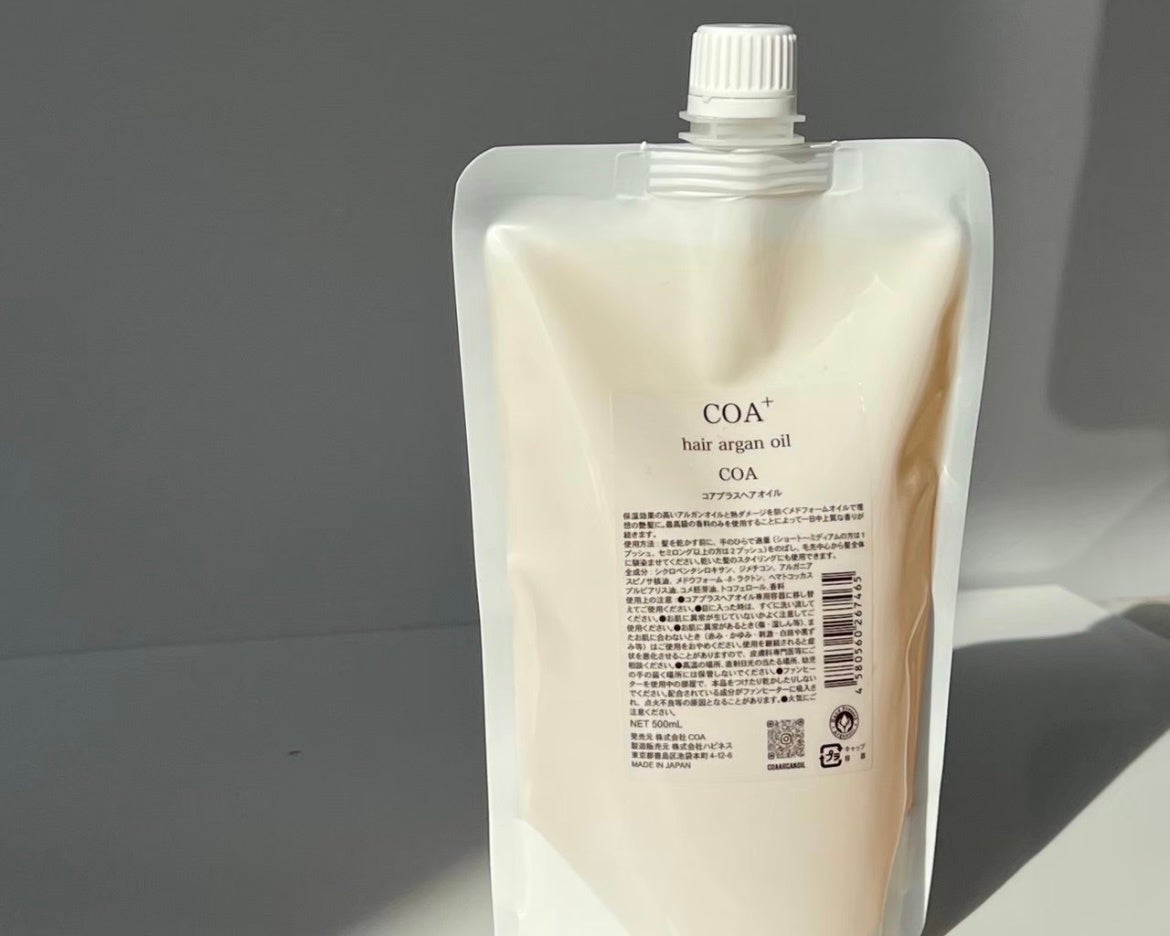 COA hair care argan oil リフィルタイプ（500ml）