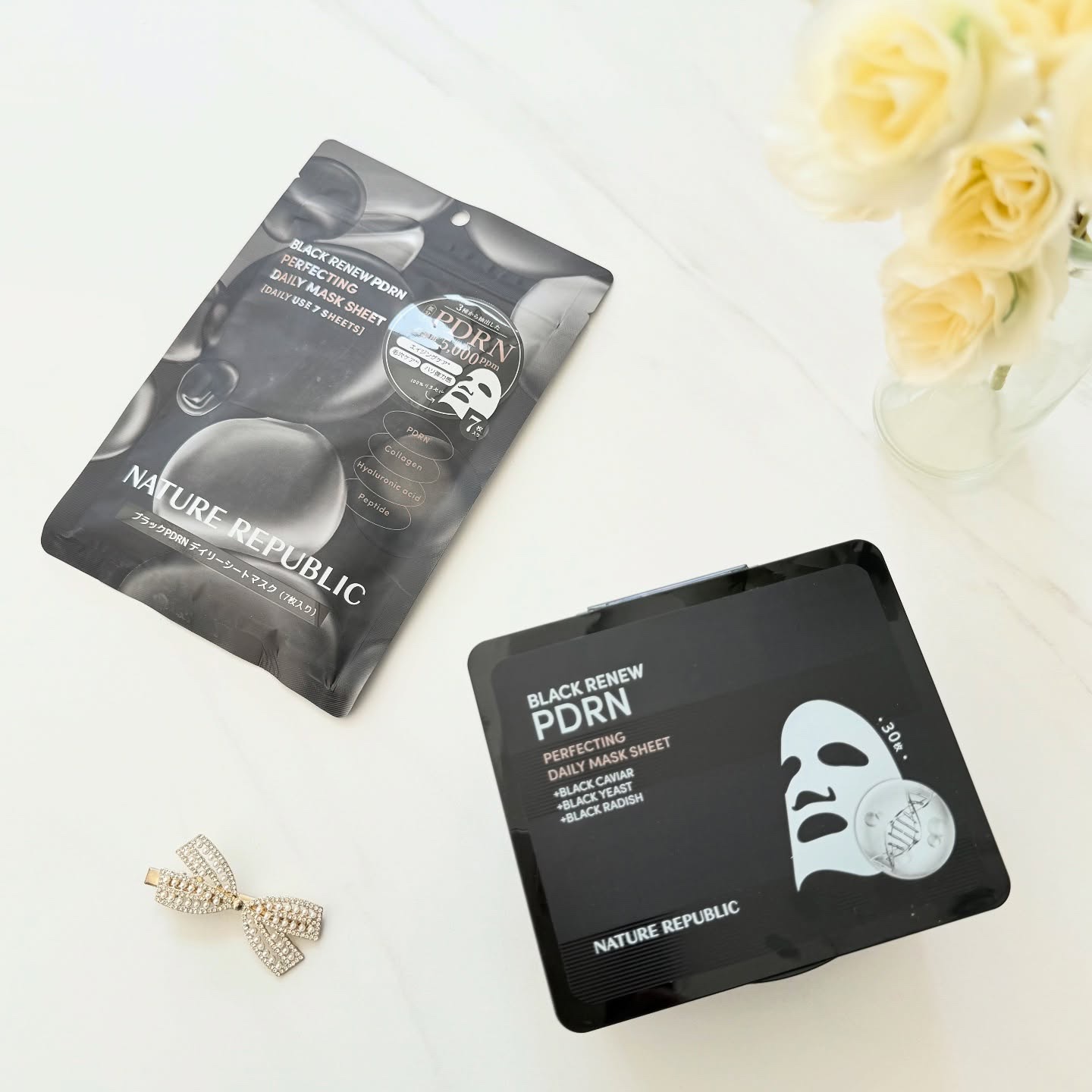ブラックPDRN デイリーシートマスク/ネイチャーリパブリック/シートマスク・パックを使ったクチコミ（1枚目）