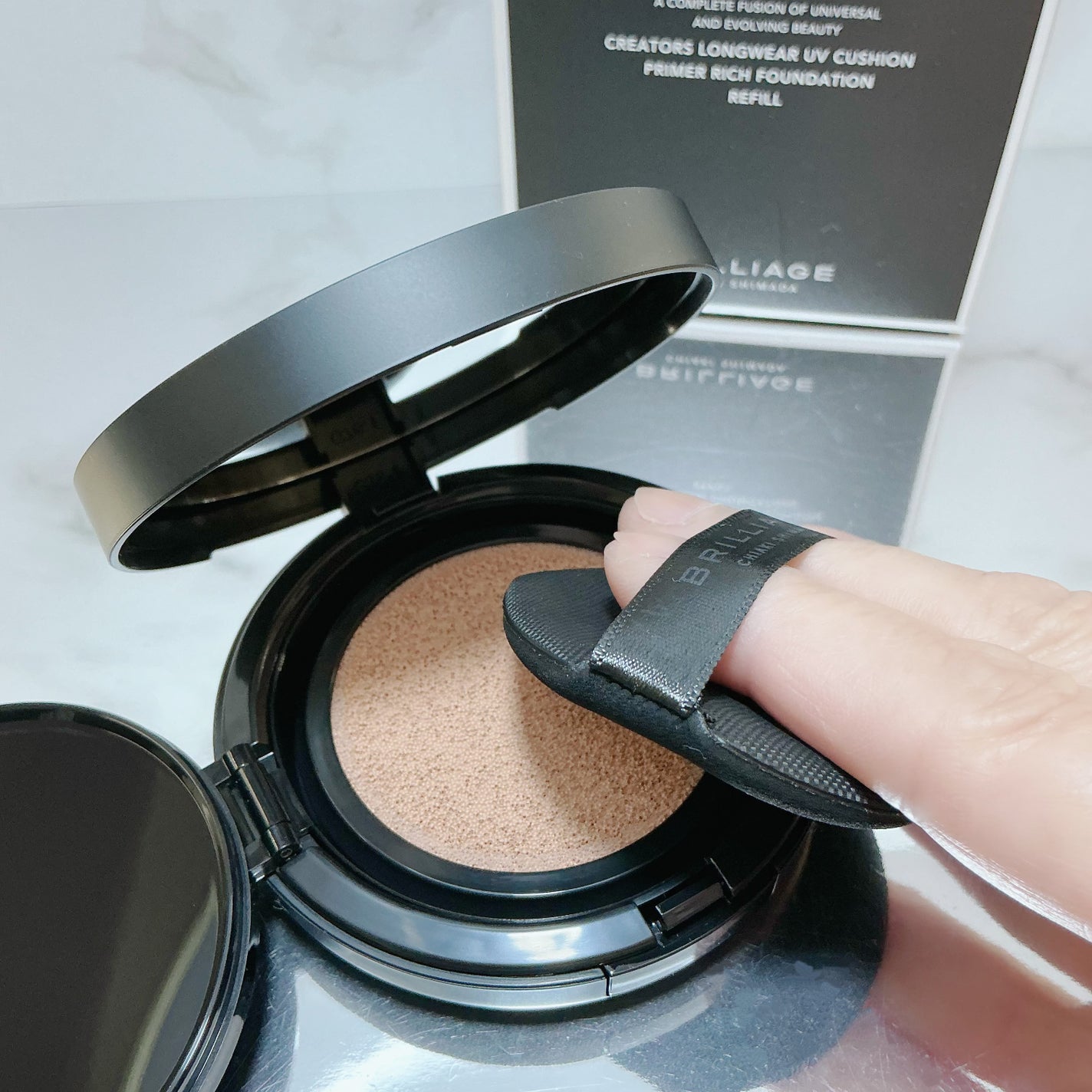 クリエイターズ ロングウェア UV クッション/ブリリアージュ/クッションファンデーションを使ったクチコミ(4枚目)