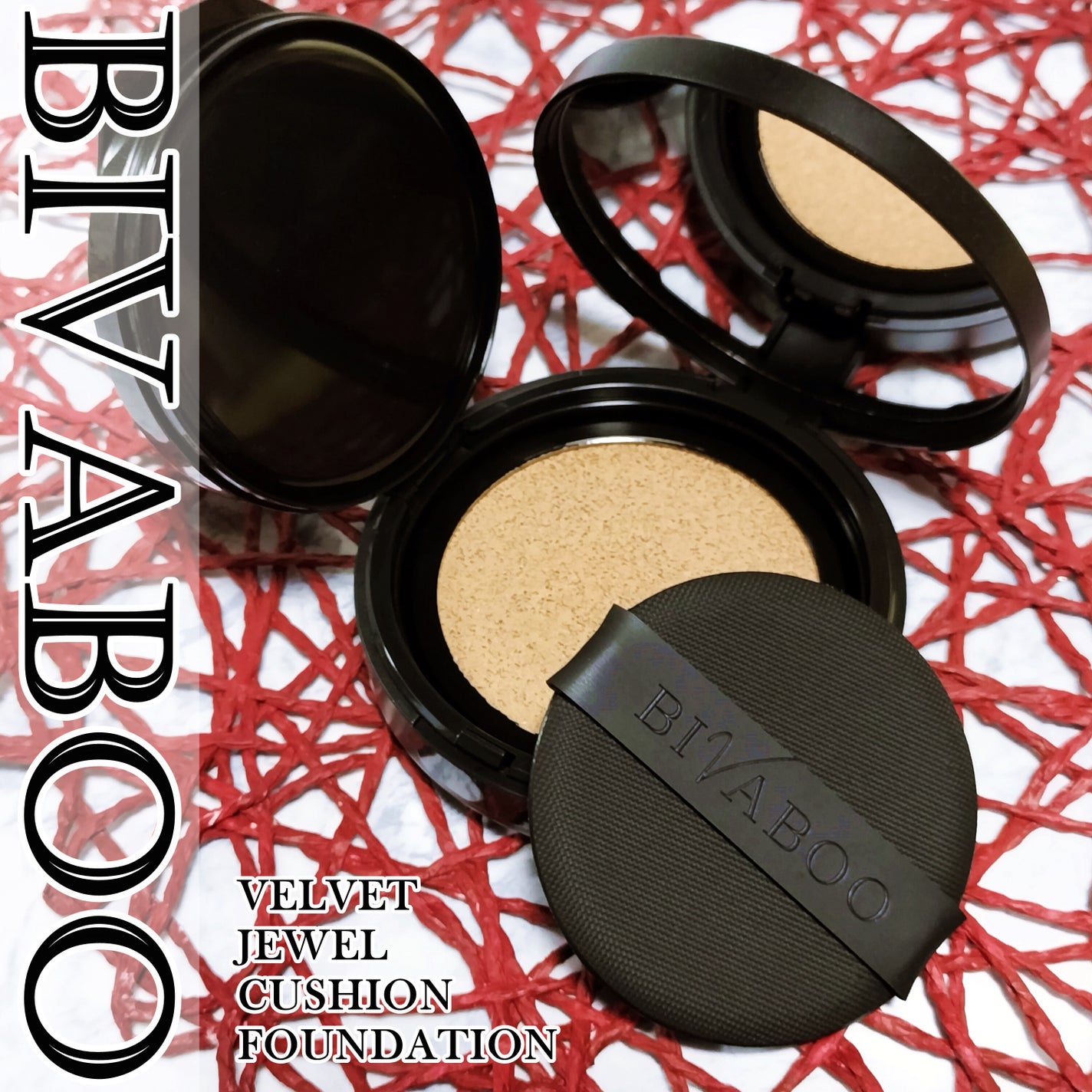 ベルベットジュエルクッション/BIVABOO/クッションファンデーションを使ったクチコミ(1枚目)