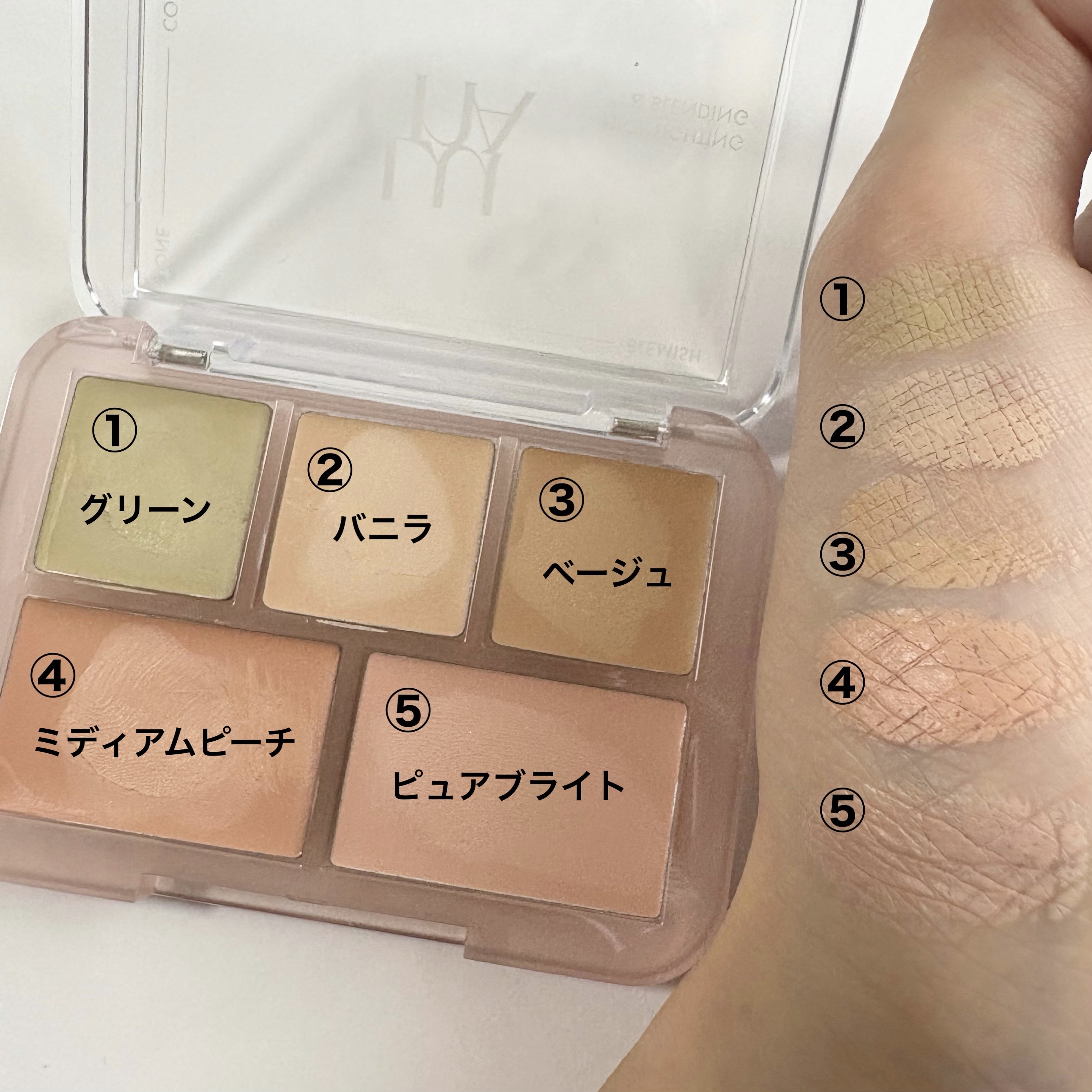 コンシールブレンダーパレット/LUNA/パレットコンシーラーを使ったクチコミ（3枚目）