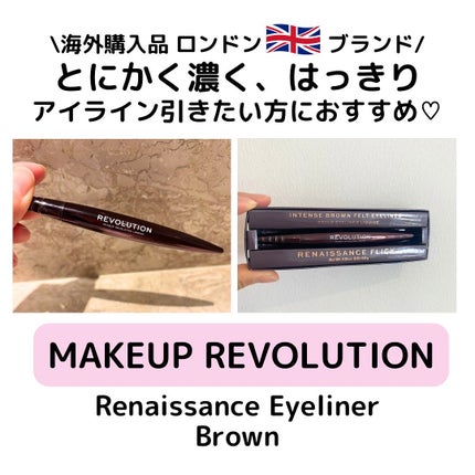 Renaissance Eyeliner/MAKEUP REVOLUTION/リキッドアイライナーを使ったクチコミ(1枚目)