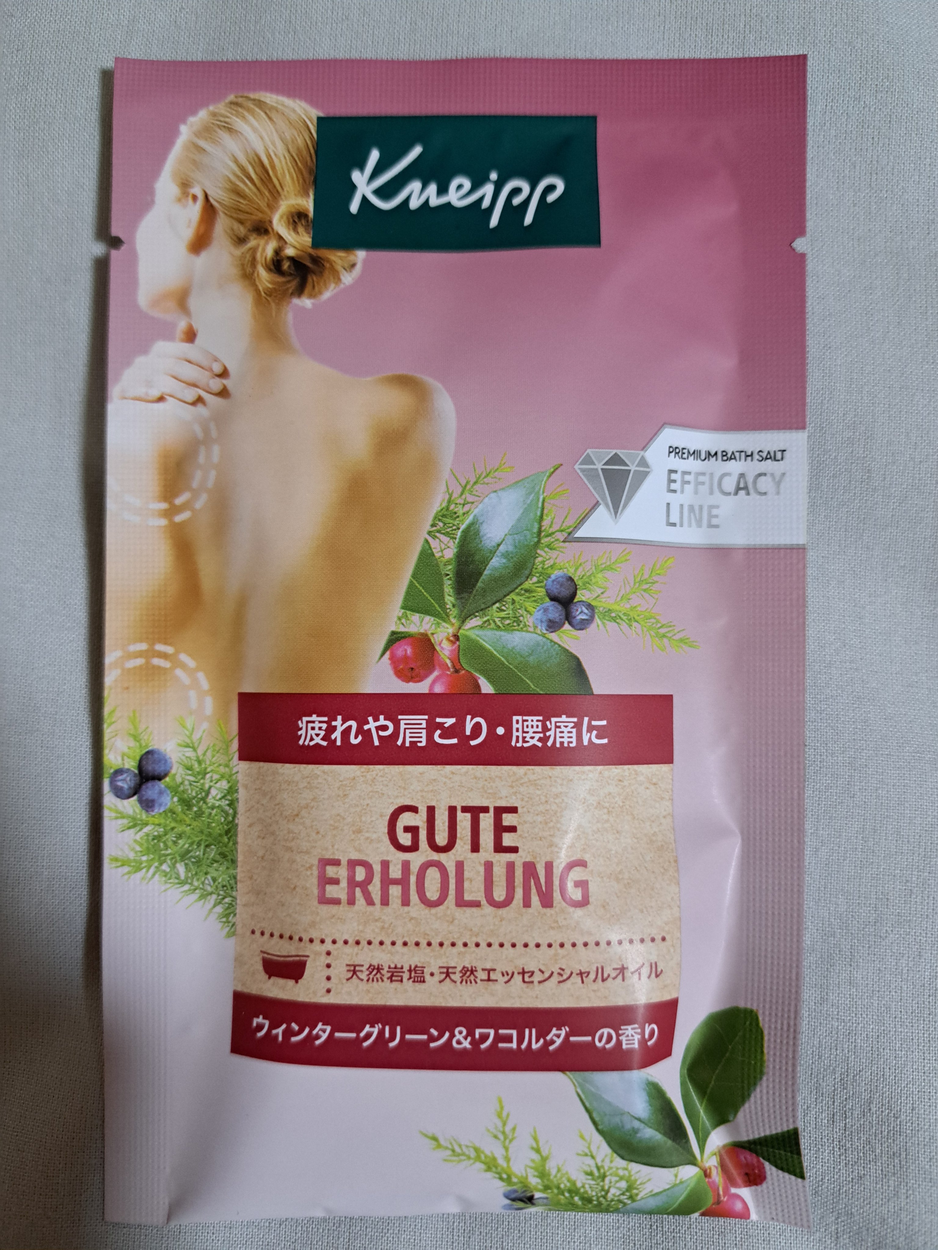 バスソルト　ウィンターグリーン&ワコルダーの香り/クナイプ/炭酸系入浴剤を使ったクチコミ（1枚目）