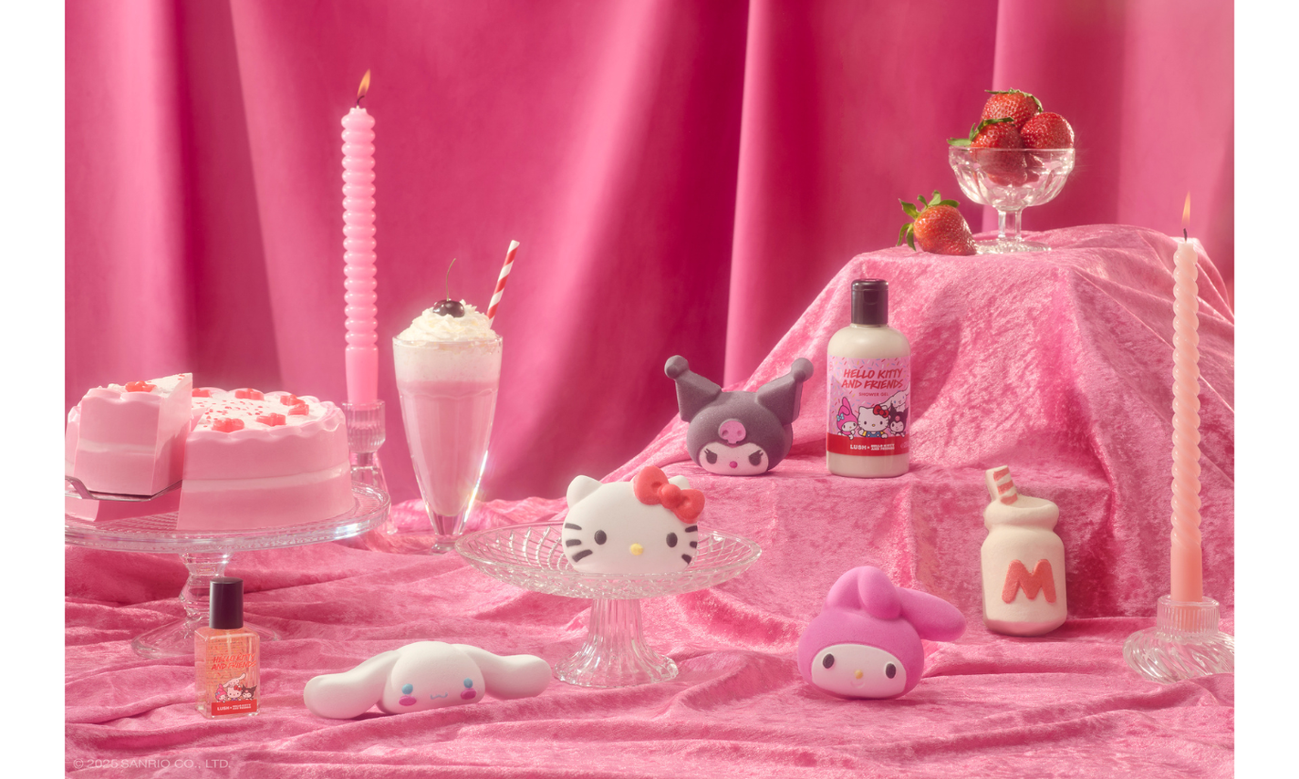 LUSHとサンリオがコラボ!キャラクター型のバスボムなど限定コラボレーションアイテム8種が登場!のサムネイル