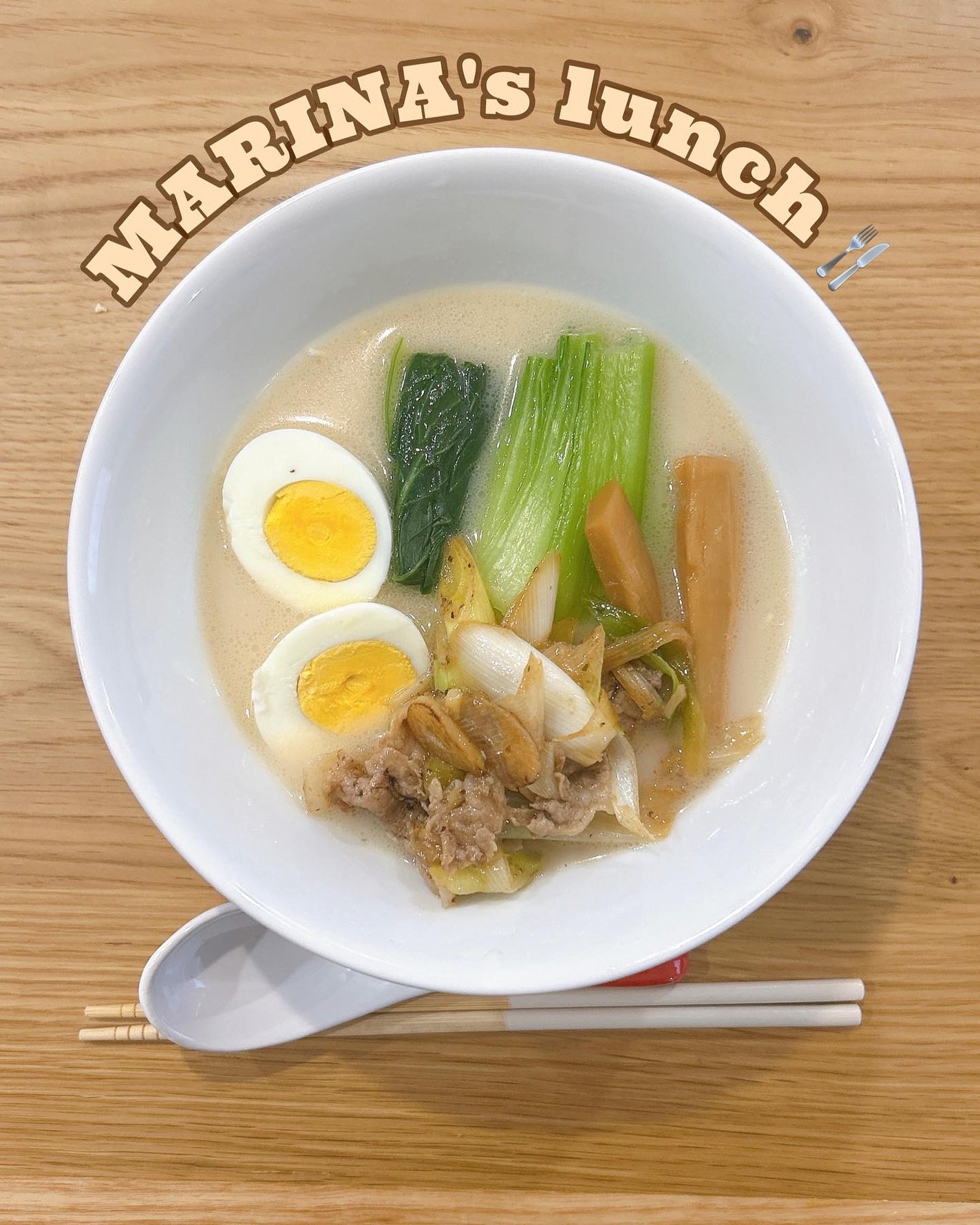 まりちゃん♡フォロバ100 on LIPS 「.♡*.MARINA'slunch🍴私ラーメン🍜大好きでさ仕事..」(1枚目)