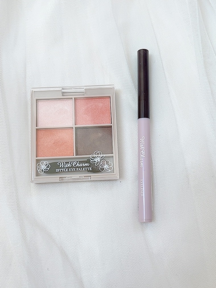 &. Wチャーム アイシャドウ2スタイルカラーパレット/DAISO/アイシャドウパレットを使ったクチコミ（2枚目）