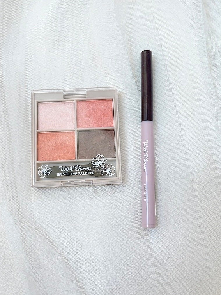 &. Wチャーム アイシャドウ2スタイルカラーパレット/DAISO/アイシャドウパレットを使ったクチコミ(2枚目)