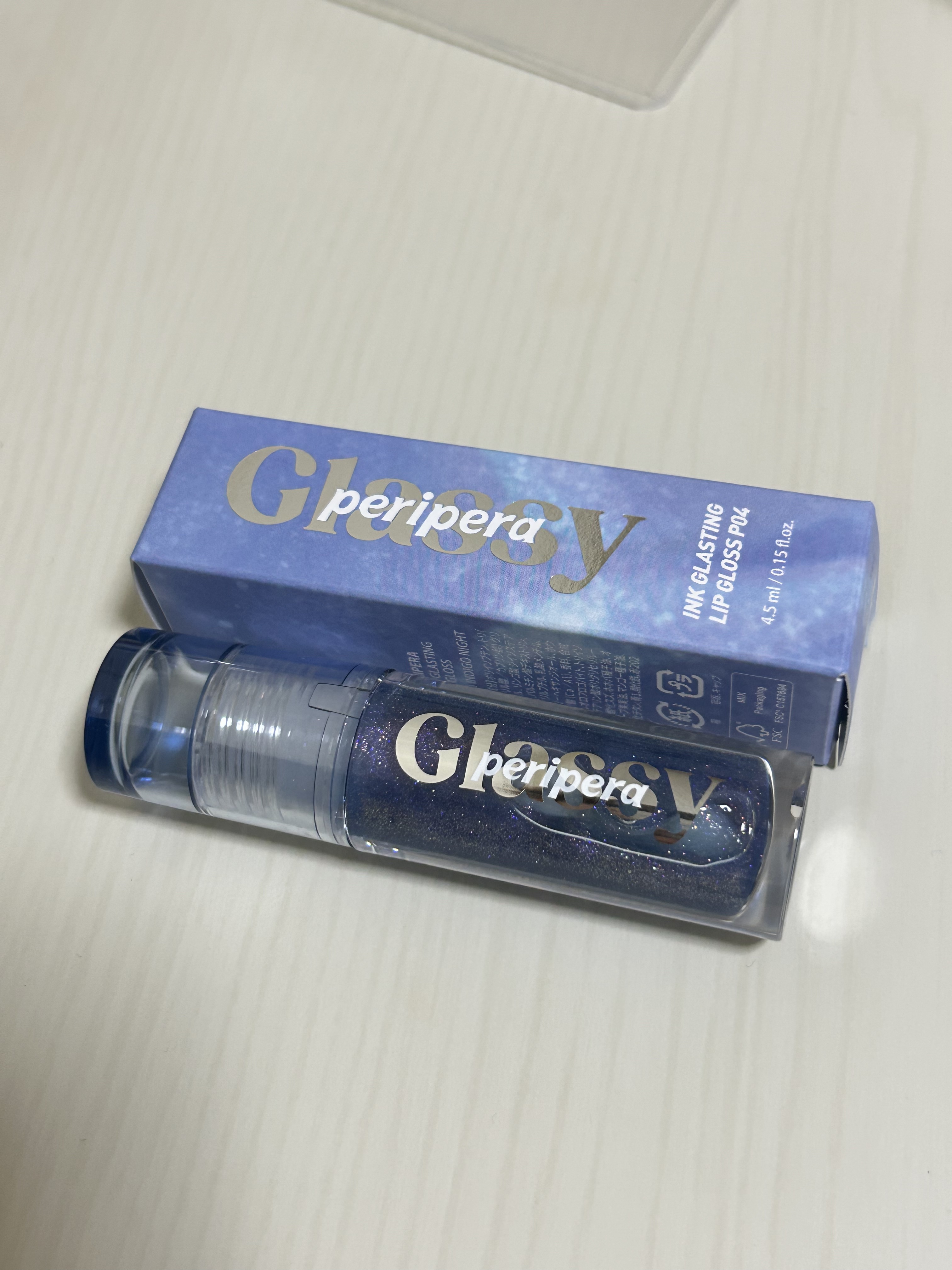 インク グラスティング リップ グロス P04 インディゴナイト(INDIGO NIGHT)/PERIPERA/リップグロスを使ったクチコミ（1枚目）