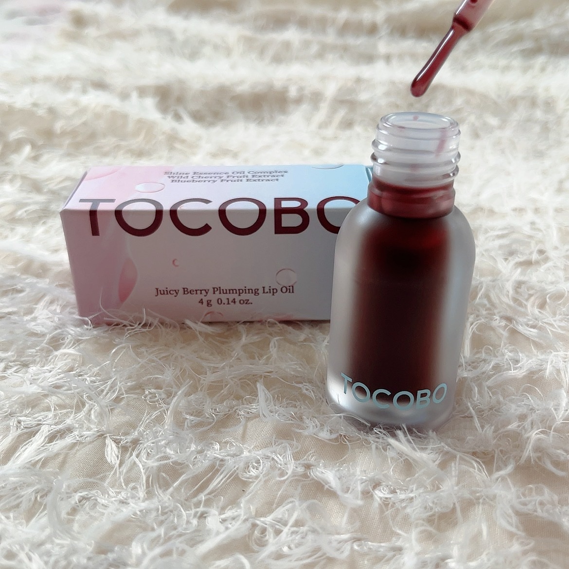 ジューシーベリープランピングリップオイル/TOCOBO/リップグロスを使ったクチコミ（3枚目）