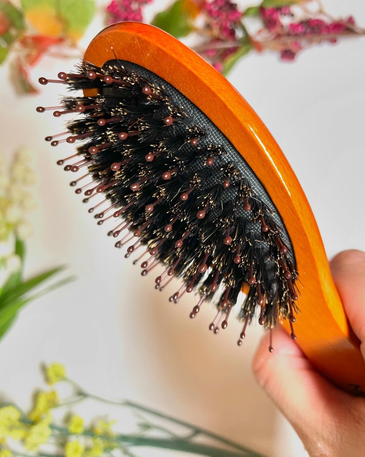 つやつや天然毛のミックスブラシ/マペペ/ヘアブラシを使ったクチコミ（2枚目）