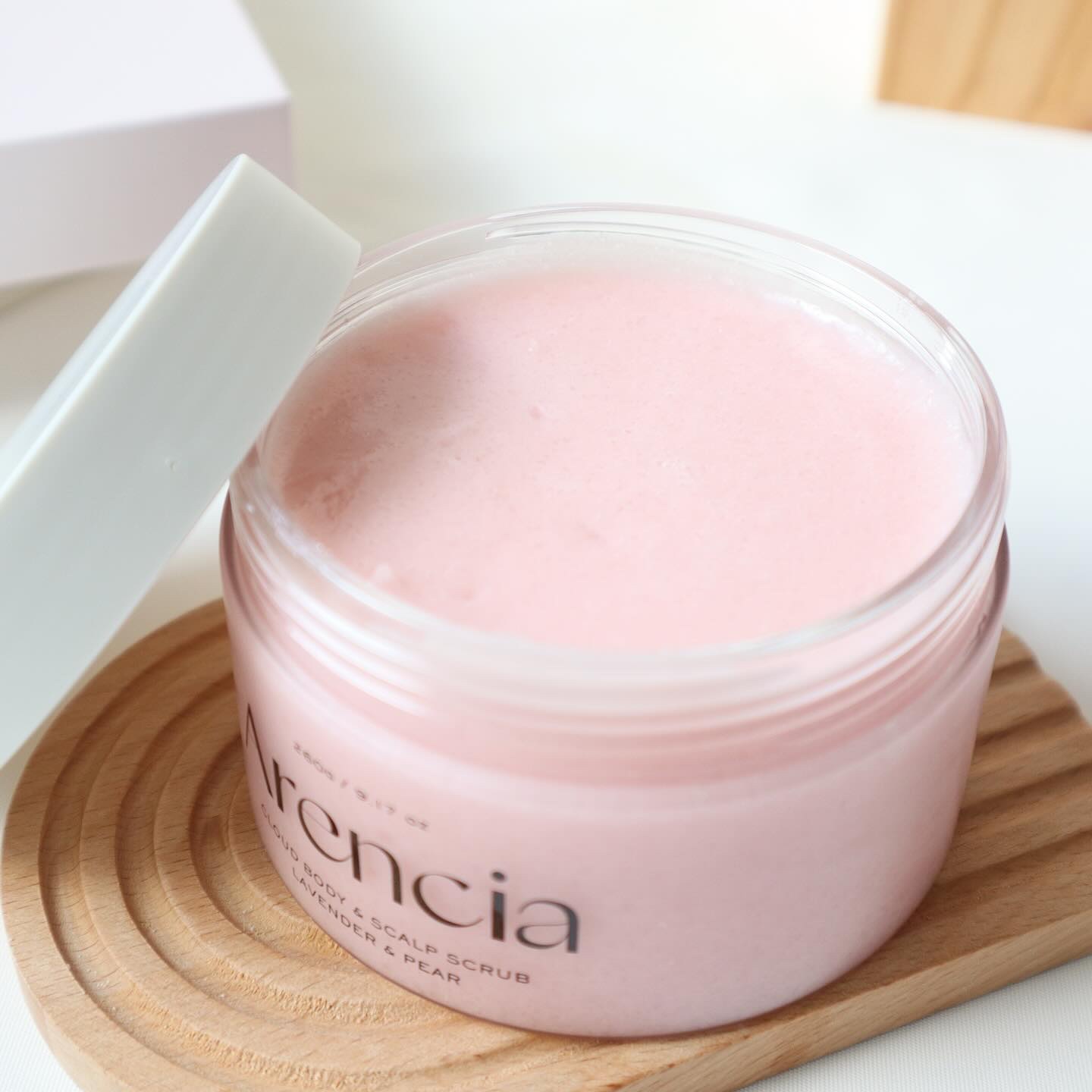 フレッシュクラウドスクラブ ラベンダー&ペア/アレンシア/ボディスクラブを使ったクチコミ（2枚目）