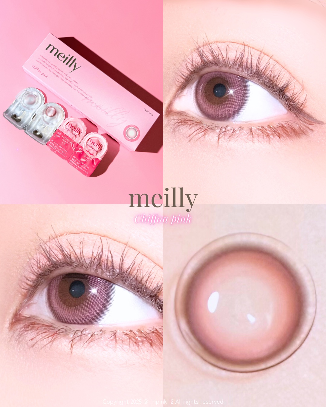 chiffon/meilly/ワンデー（１DAY）カラコンを使ったクチコミ（1枚目）