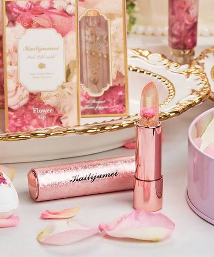 フラワーリップ 日本限定ピンクゴールドモデル/Kailijumei/口紅を使ったクチコミ(1枚目)