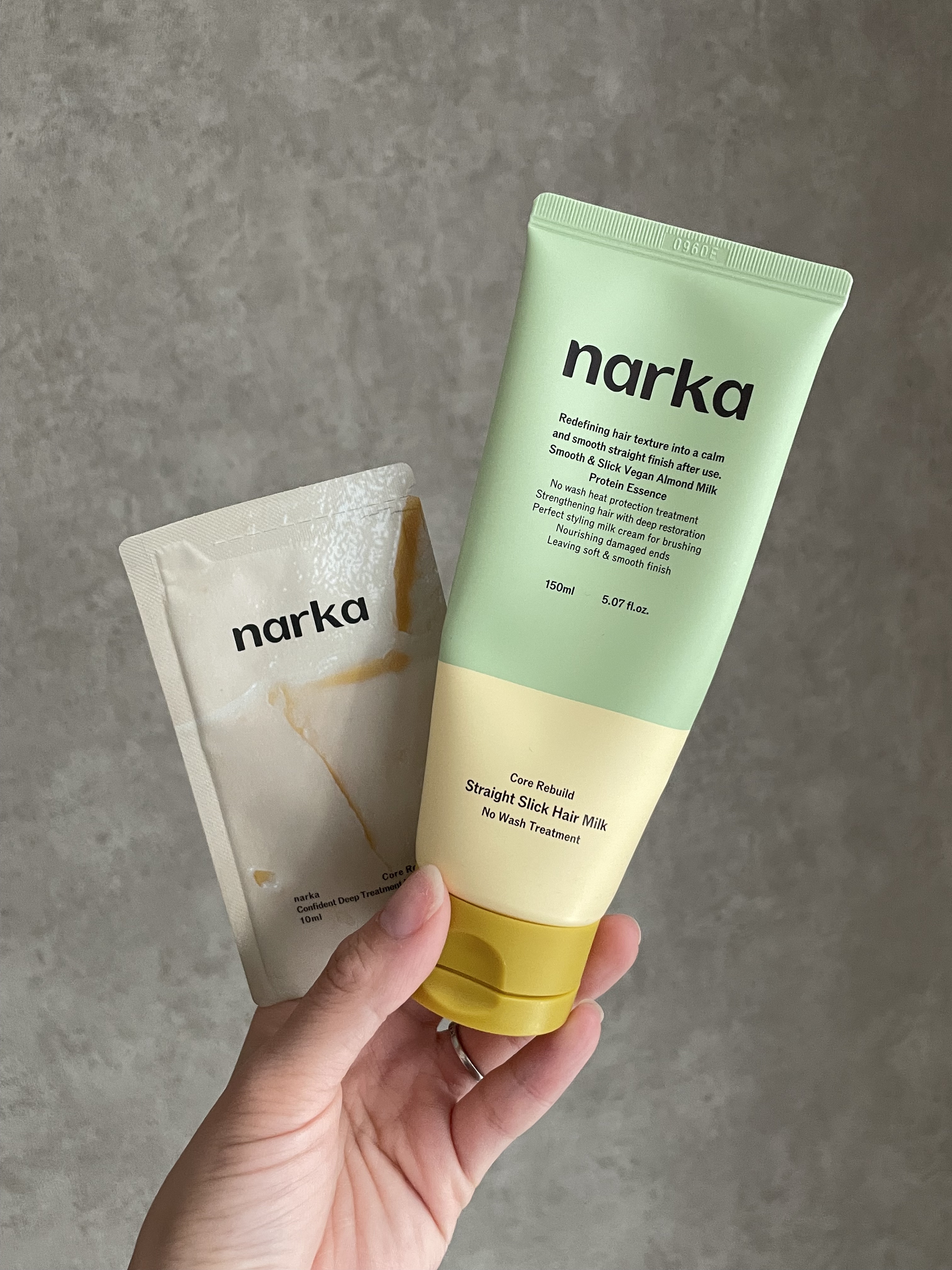 ストレートスリックヘアミルク/narka/ヘアミルクを使ったクチコミ（1枚目）