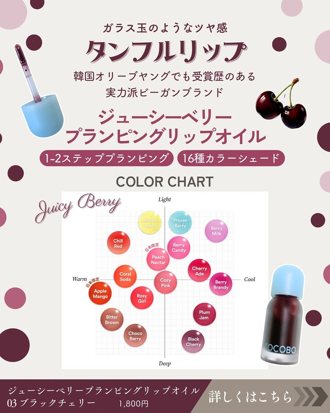 ジューシーベリープランピングリップオイル/TOCOBO/リップグロスを使ったクチコミ(2枚目)