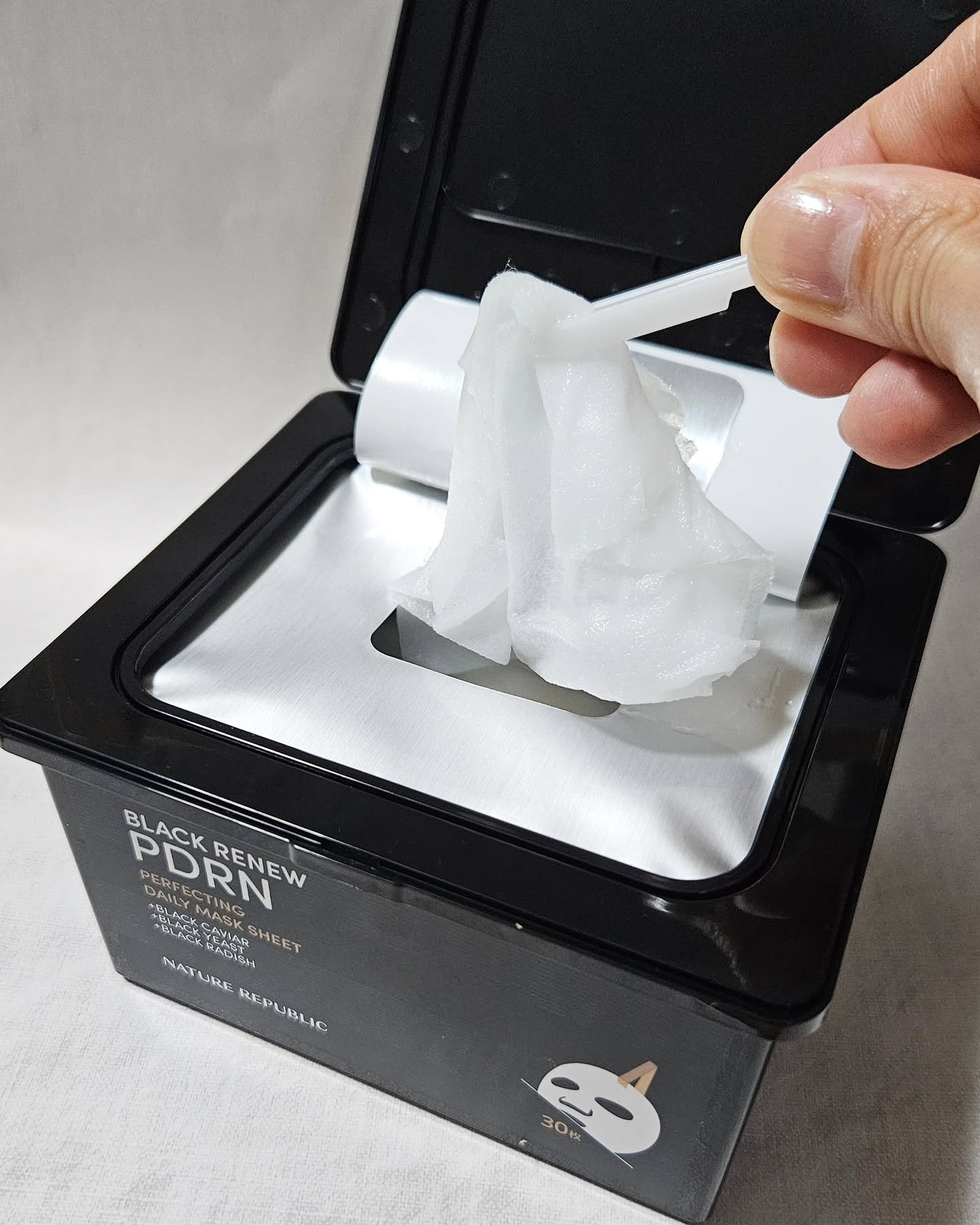 ブラックPDRN デイリーシートマスク/ネイチャーリパブリック/シートマスク・パックを使ったクチコミ（3枚目）