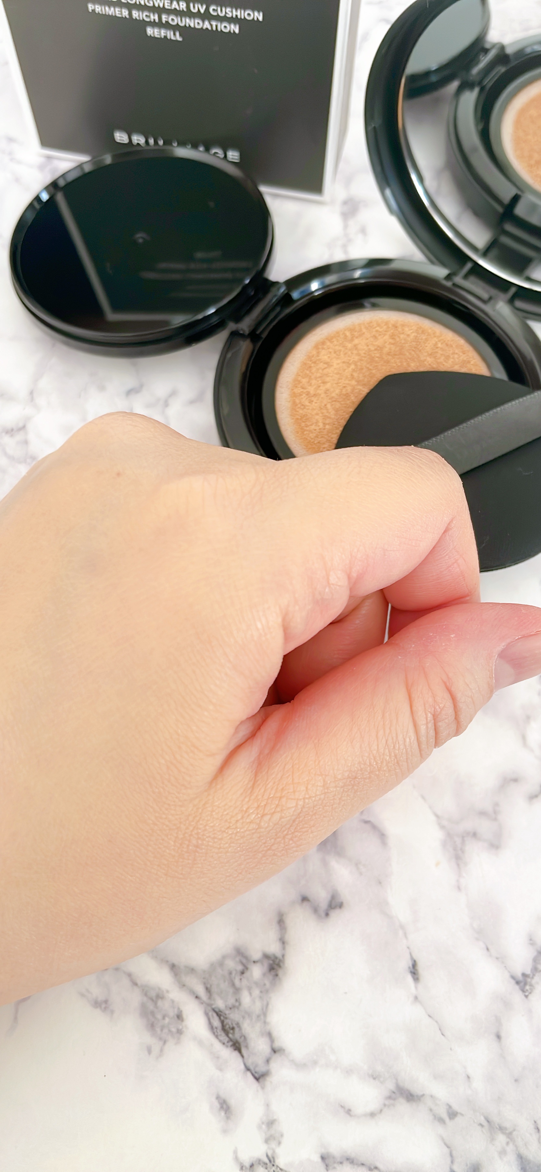 クリエイターズ ロングウェア UV クッション プライマー リッチ ファンデーション/ブリリアージュ/クッションファンデーションを使ったクチコミ（3枚目）