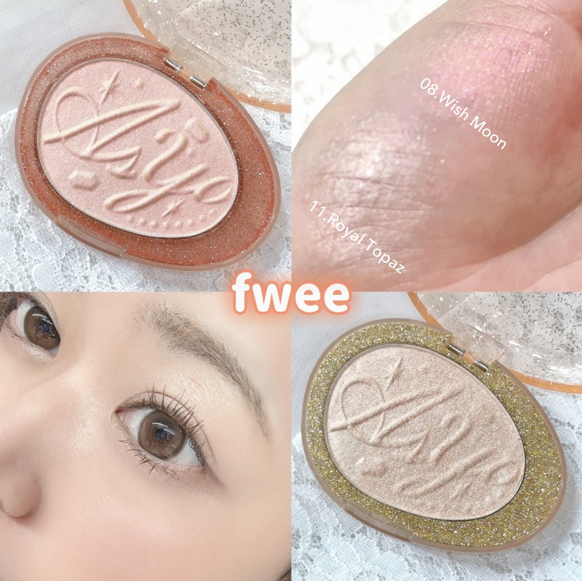 フィー グリッツストーンハイライター/fwee/パウダーハイライトを使ったクチコミ（1枚目）