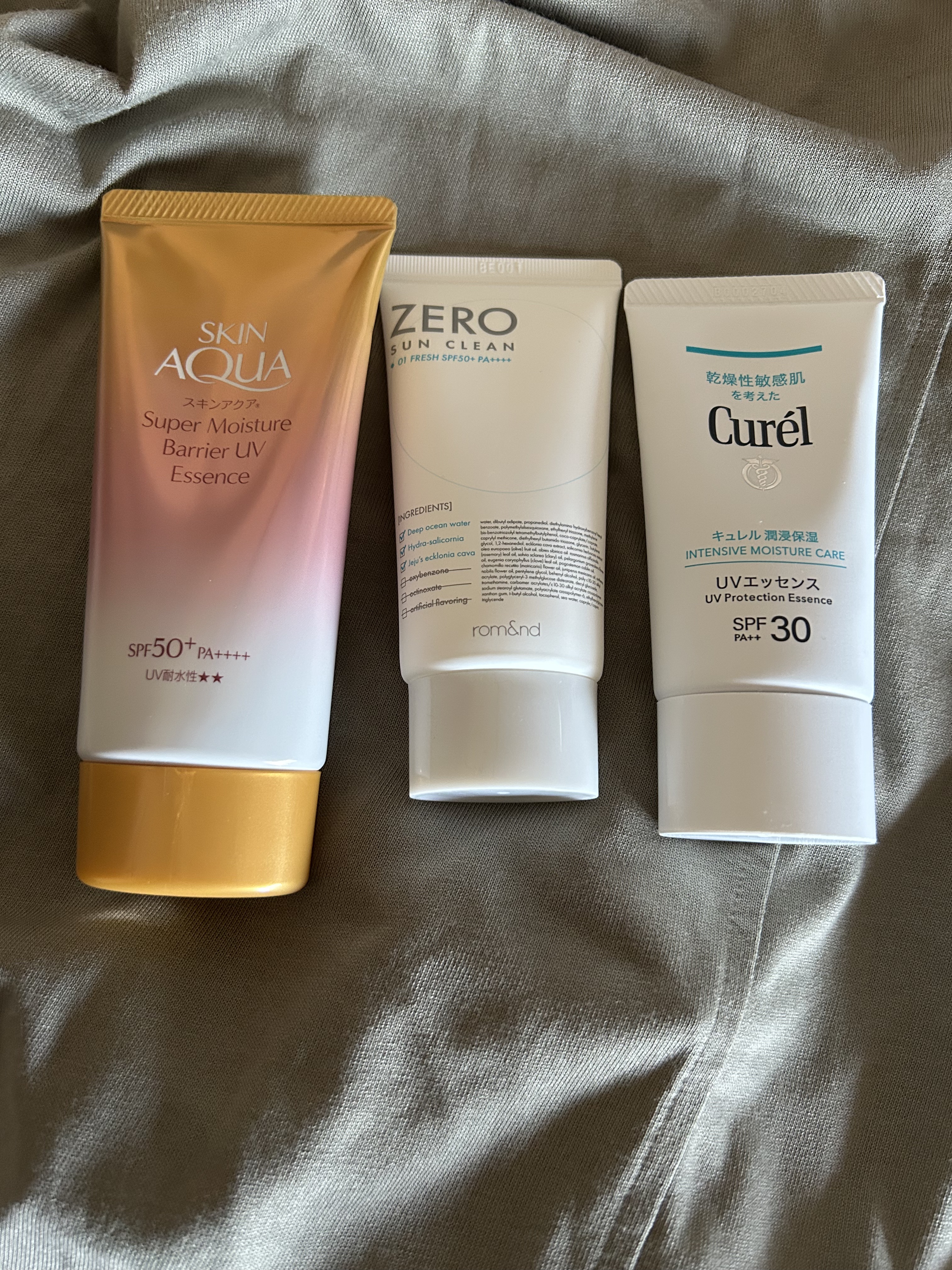 ゼロサンクリーン/rom&nd/日焼け止めクリームを使ったクチコミ（1枚目）