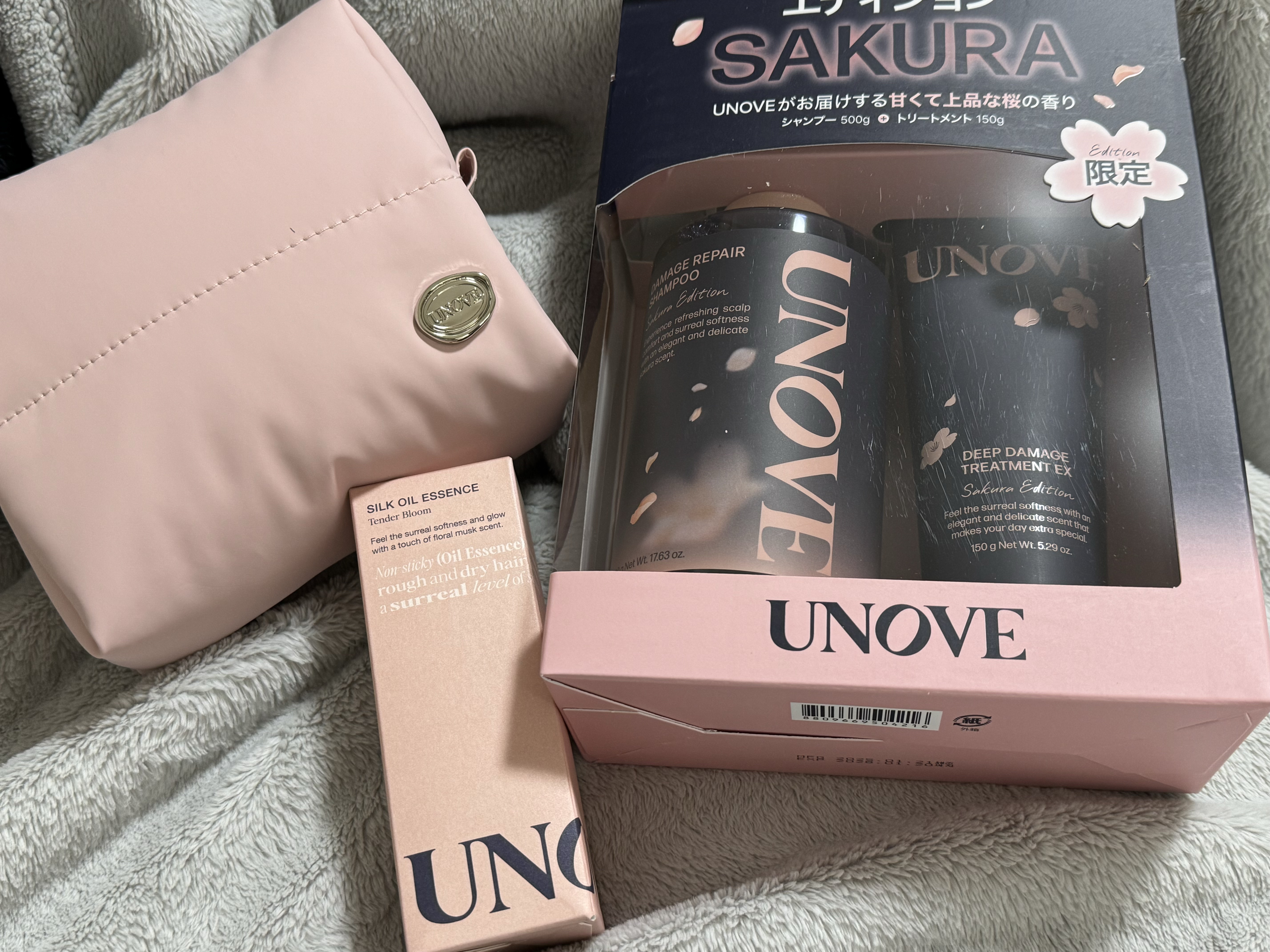 UNOVE　桜エディション ＜シャンプー・ディープダメージトリートメントセット＞/UNOVE/市販シャンプーを使ったクチコミ（1枚目）