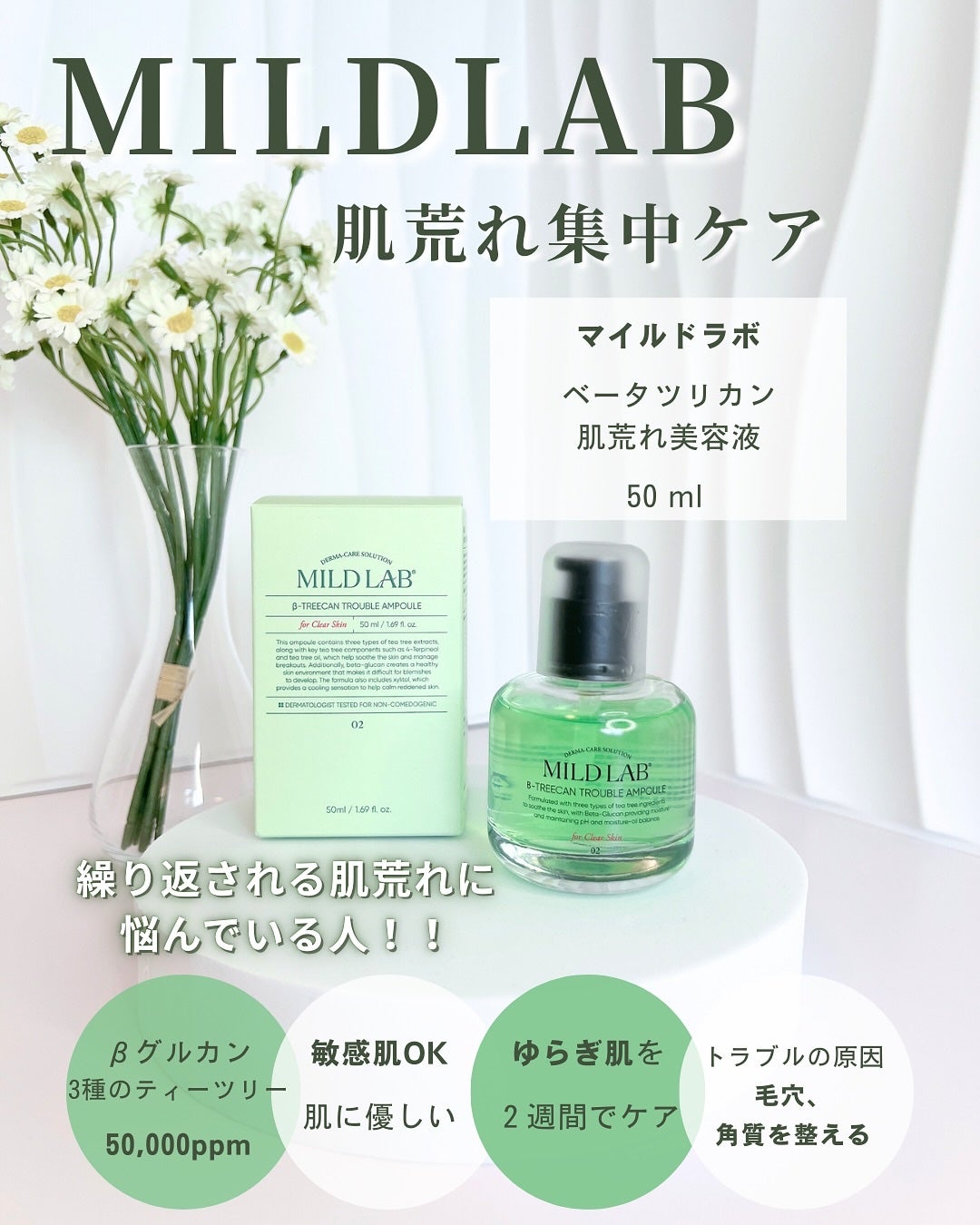 ベターツリカン肌荒れ美容液/Mildlab/美容液を使ったクチコミ(2枚目)