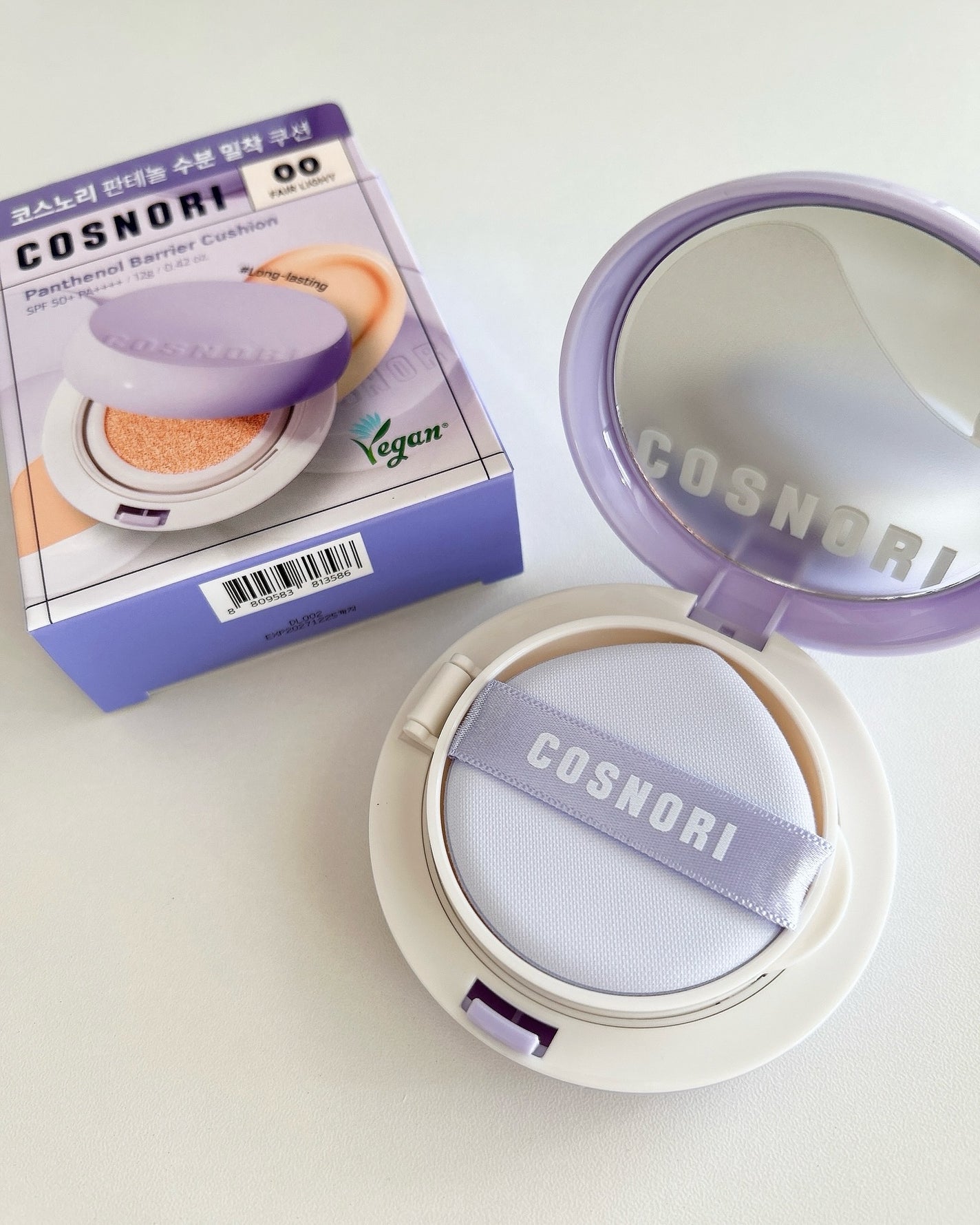 パンテノールバリアクッション/COSNORI/クッションファンデーションを使ったクチコミ(2枚目)