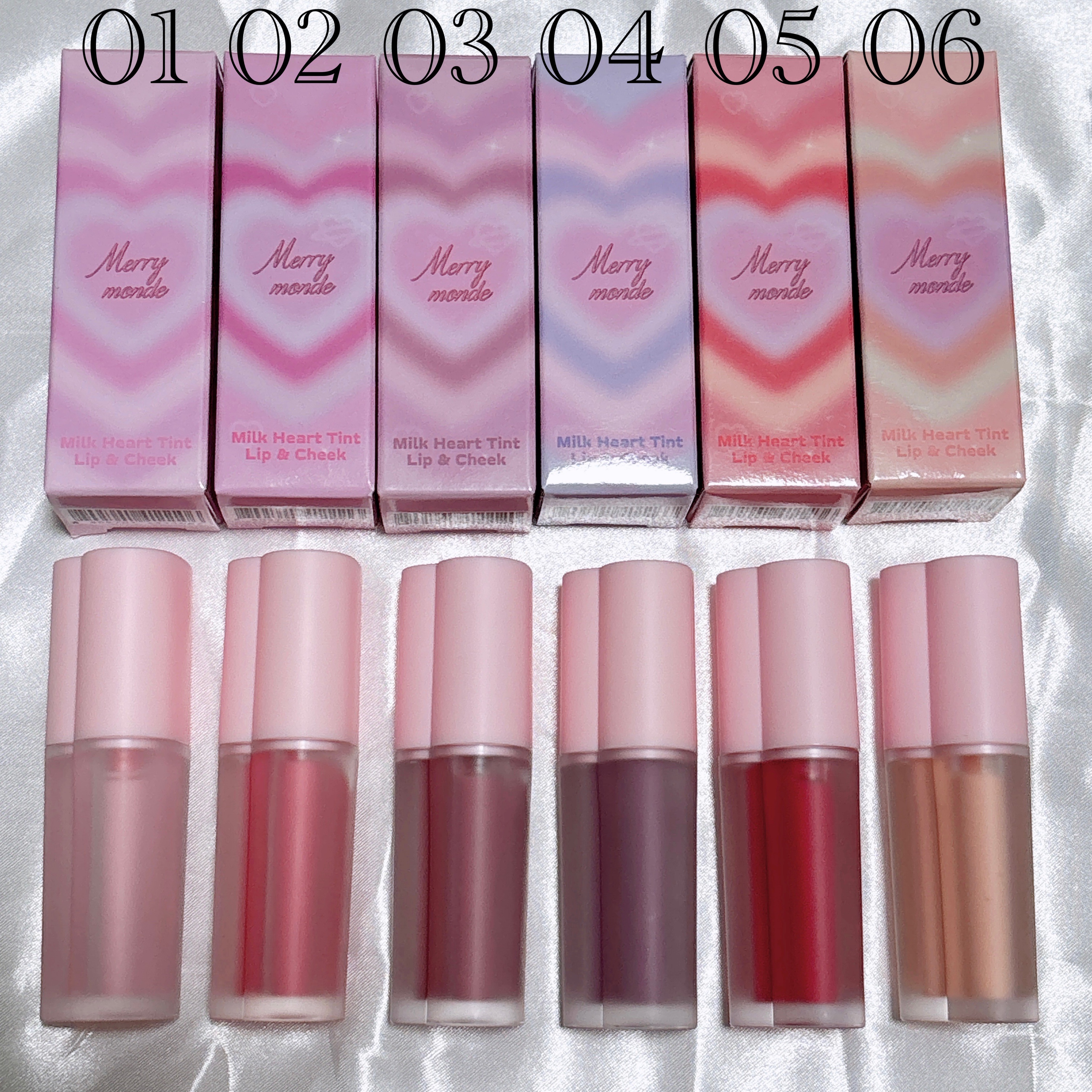 ミルクハートティントリップアンドチーク/Merrymonde/リップティントを使ったクチコミ（1枚目）