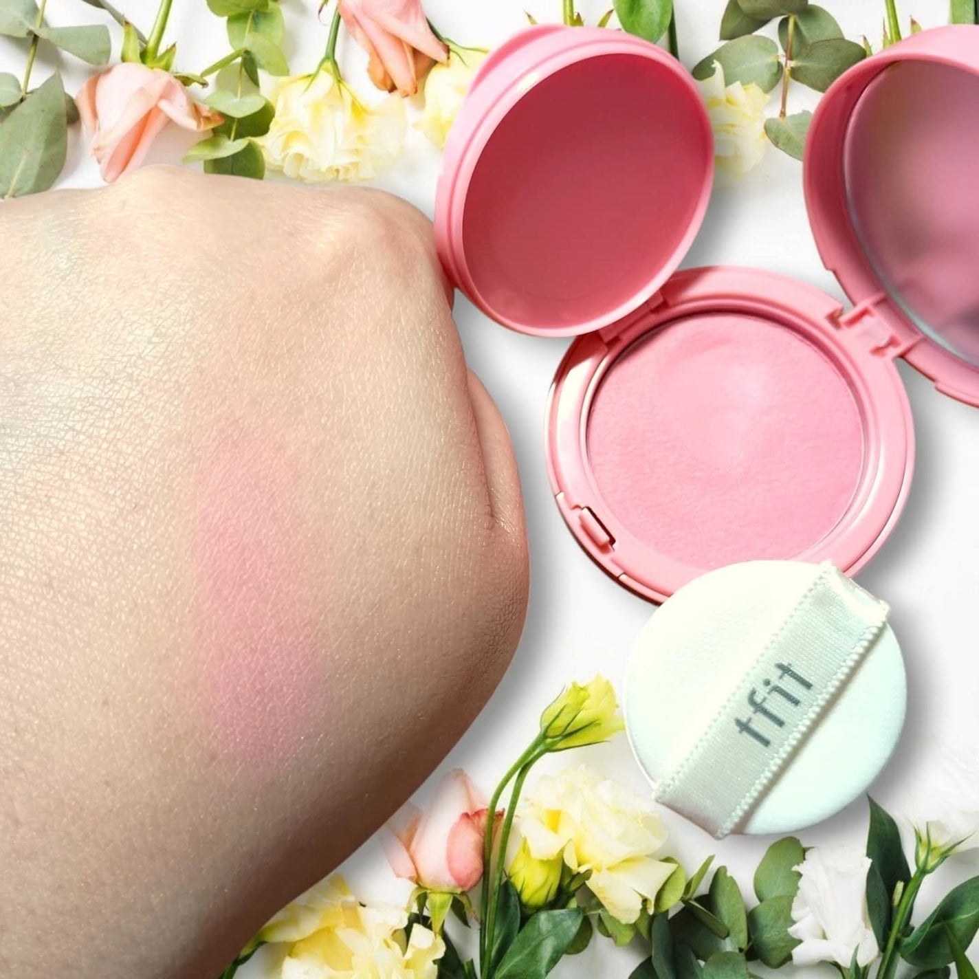 フラッフィーベルベットクッションチーク /TFIT/ジェル・クリームチークを使ったクチコミ(3枚目)