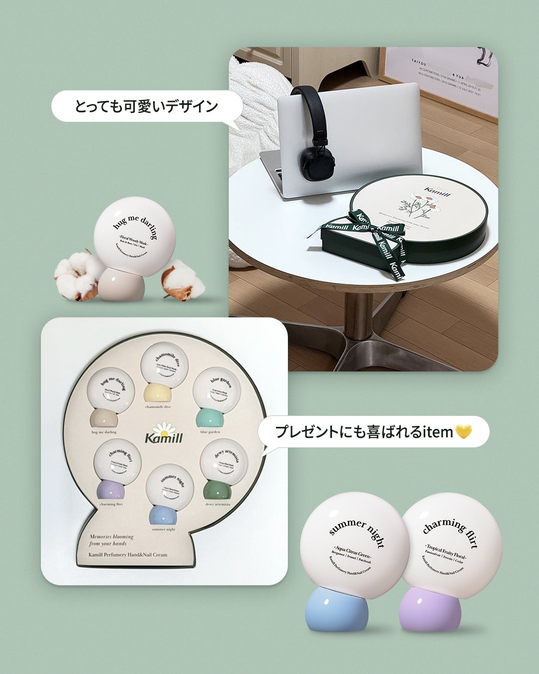 カミール公式アカウント on LIPS 「#PR提供でパフューマリーハンド&ネイルクリーム6種を全部お使..」(1枚目)