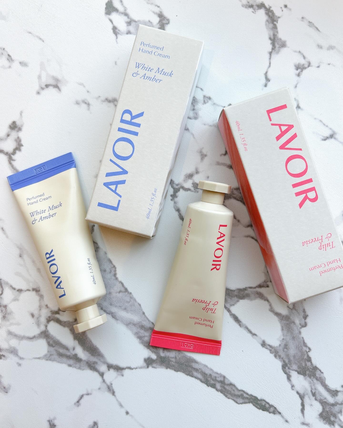 パフュームハンドクリーム ホワイトムスク＆アンバー/LAVOIR/ハンドクリームを使ったクチコミ（1枚目）